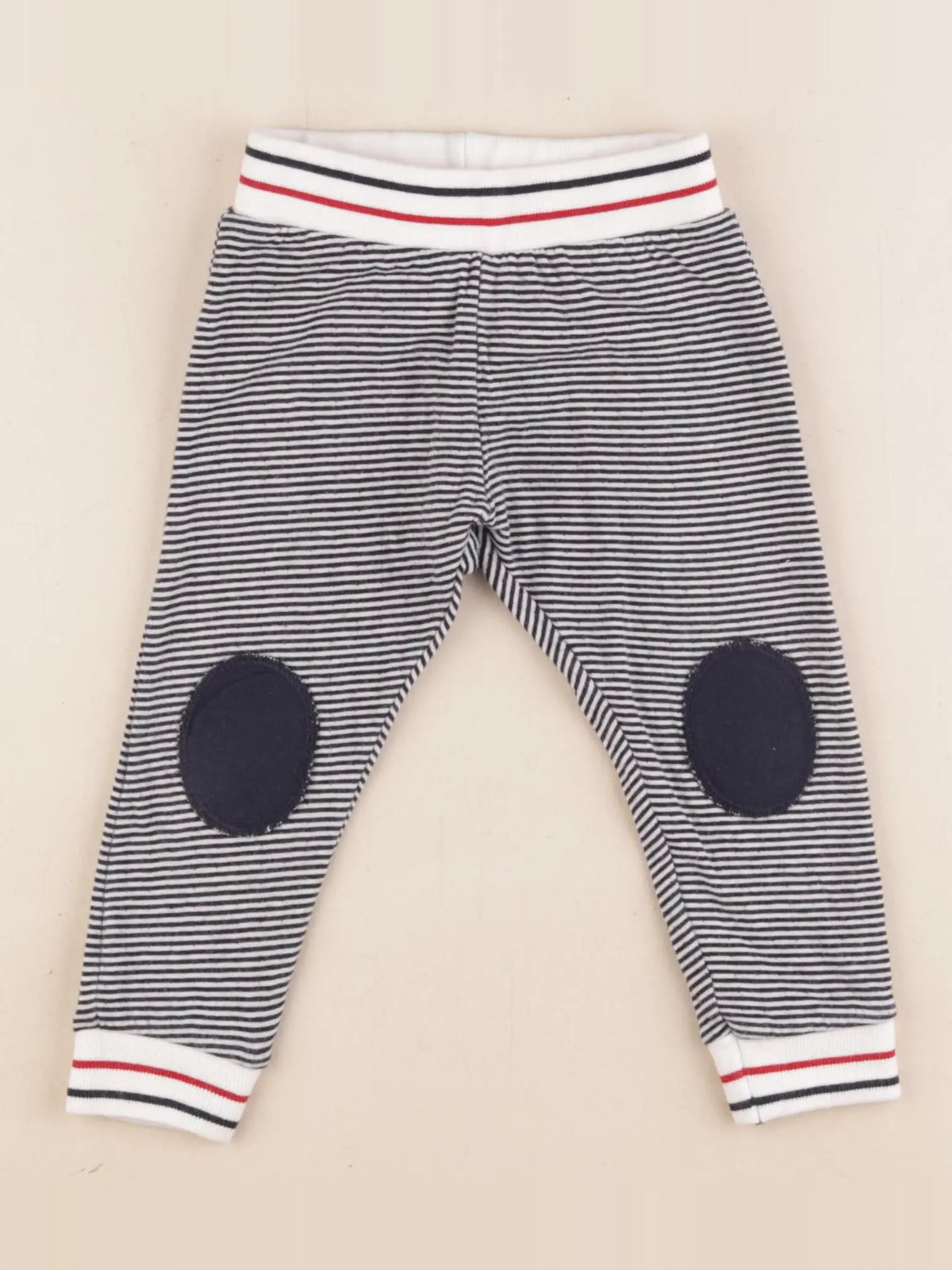 Petit Bateau - pantalon bleu, blanc - 18 mois