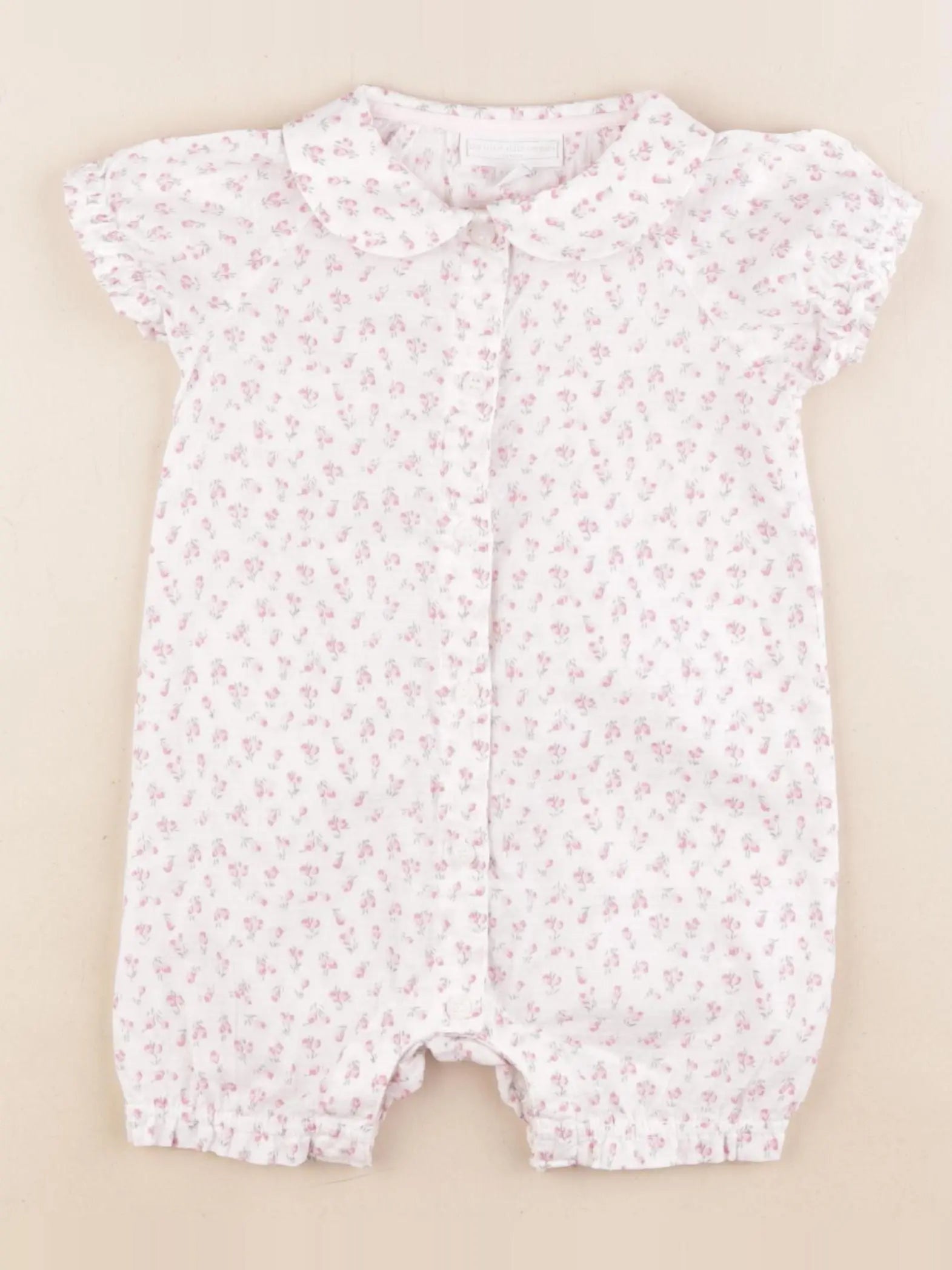 The little white company - combinaison blanc, rose - 12 mois