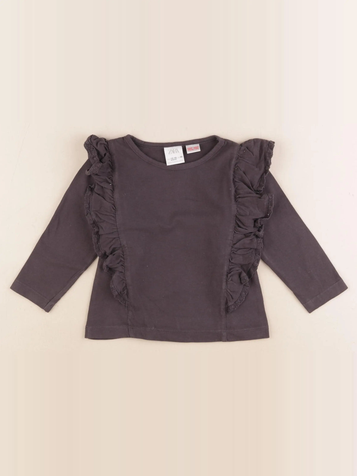 Zara - tee-shirt taupe - 12/18 mois