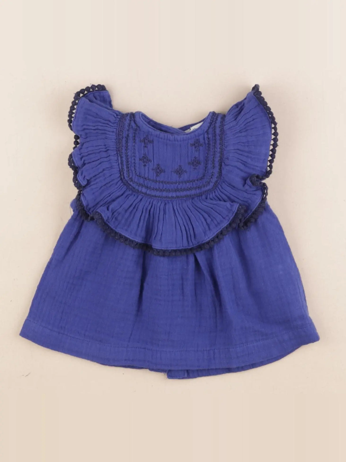 Vertbaudet - blouse bleu - 6 mois