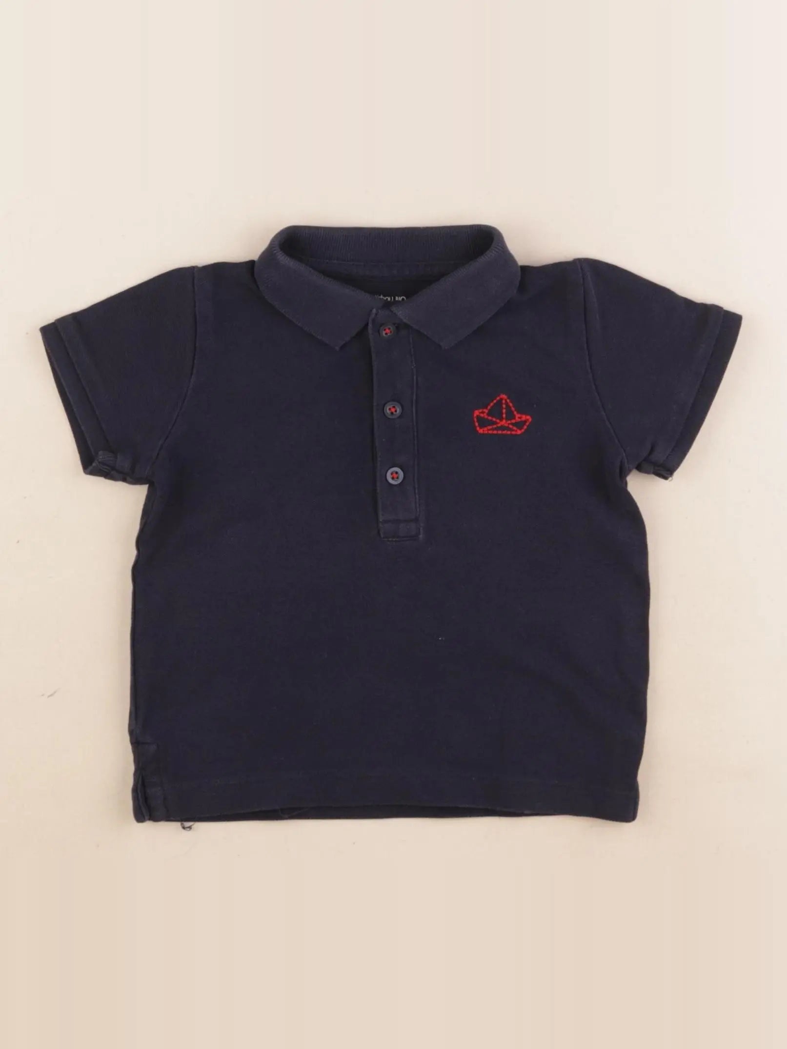 Boutchou - polo bleu - 12 mois