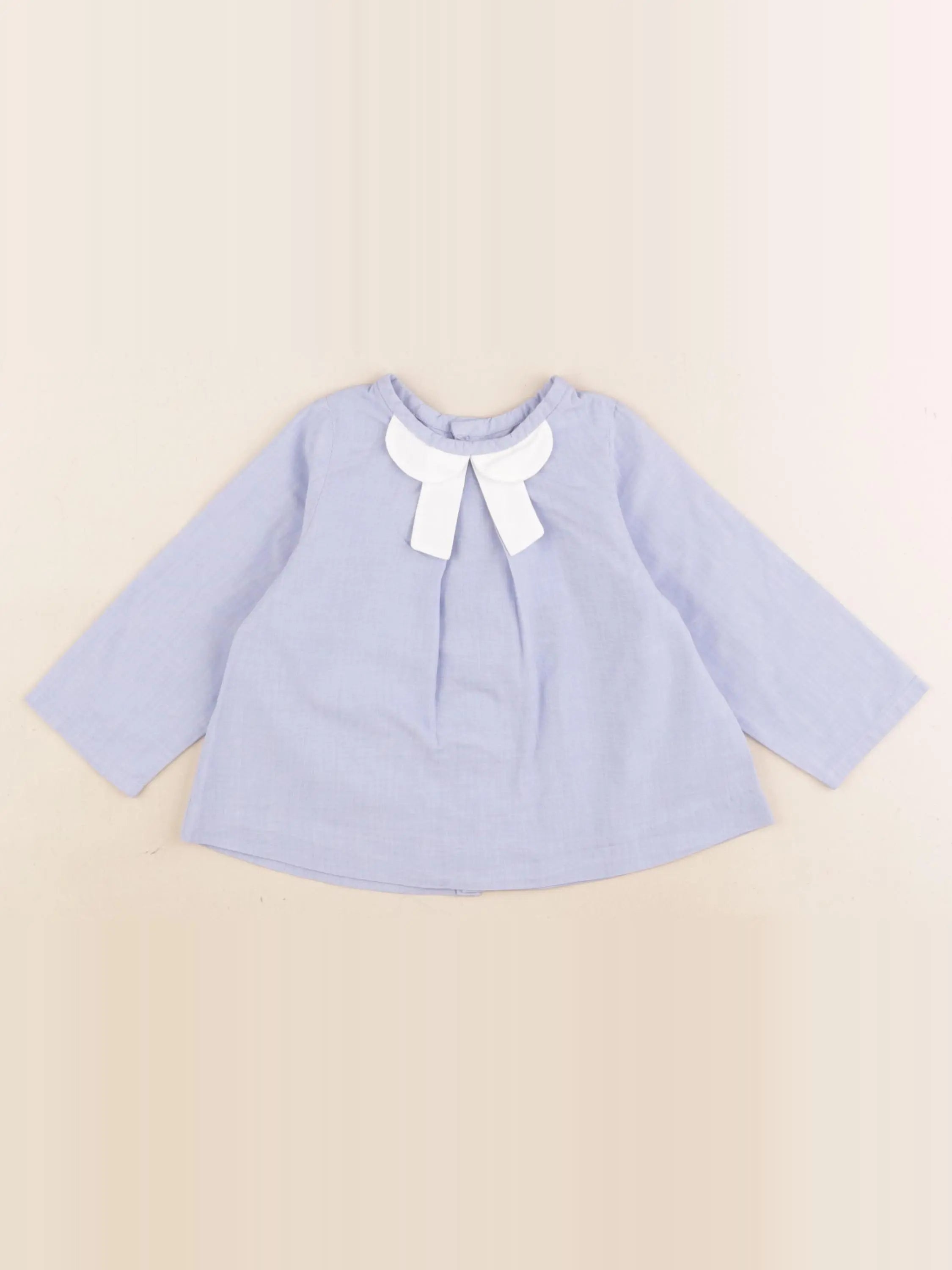 Jacadi - blouse bleu - 12 mois