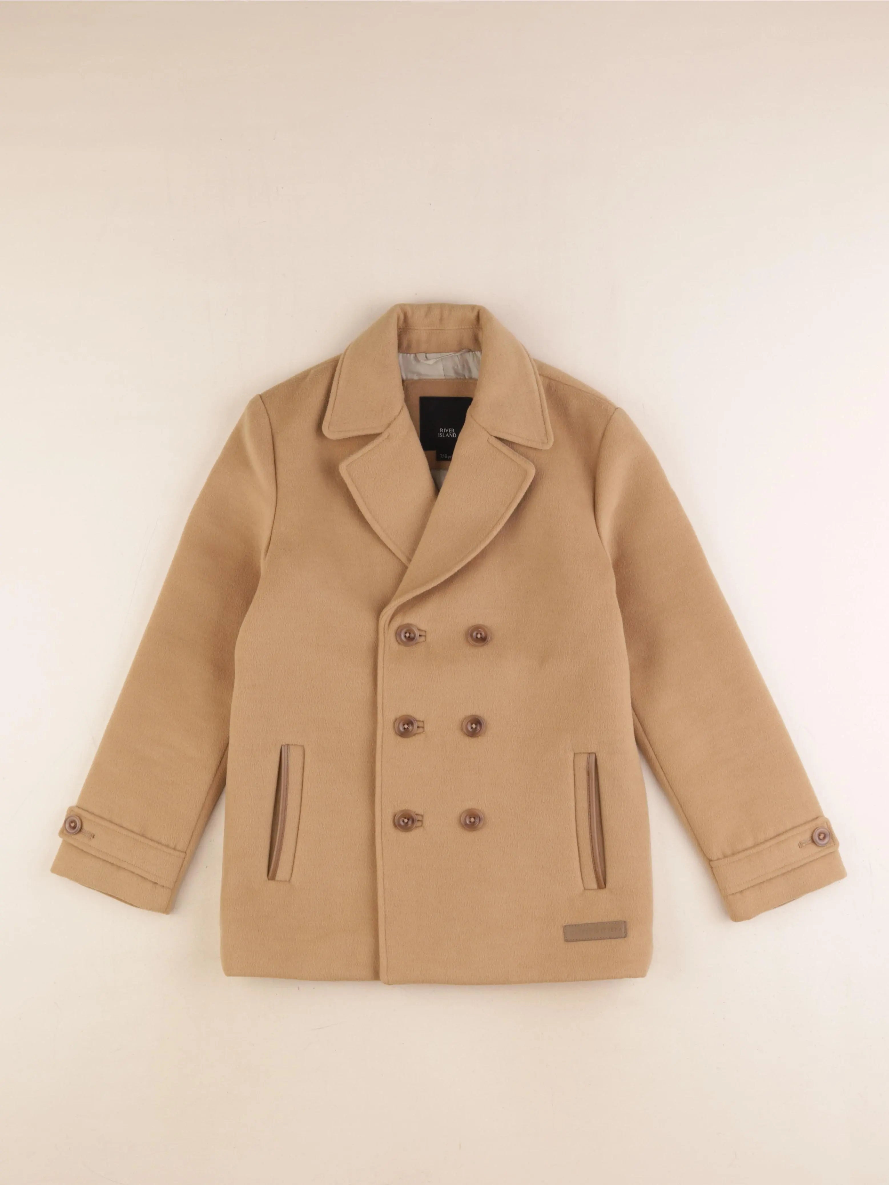 River Island - veste beige - 7/8 ans