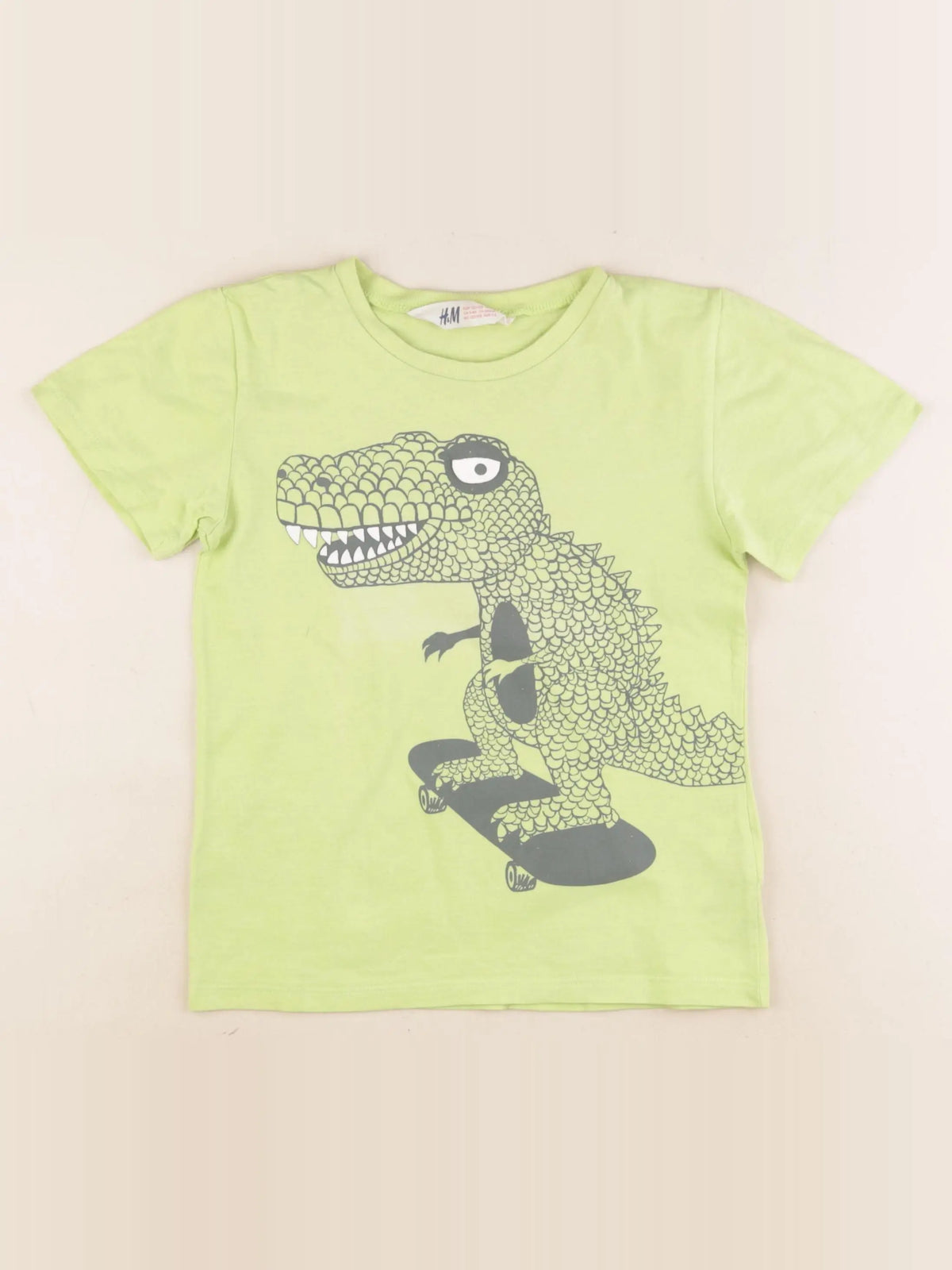H&M - tee-shirt vert - 6/8 ans