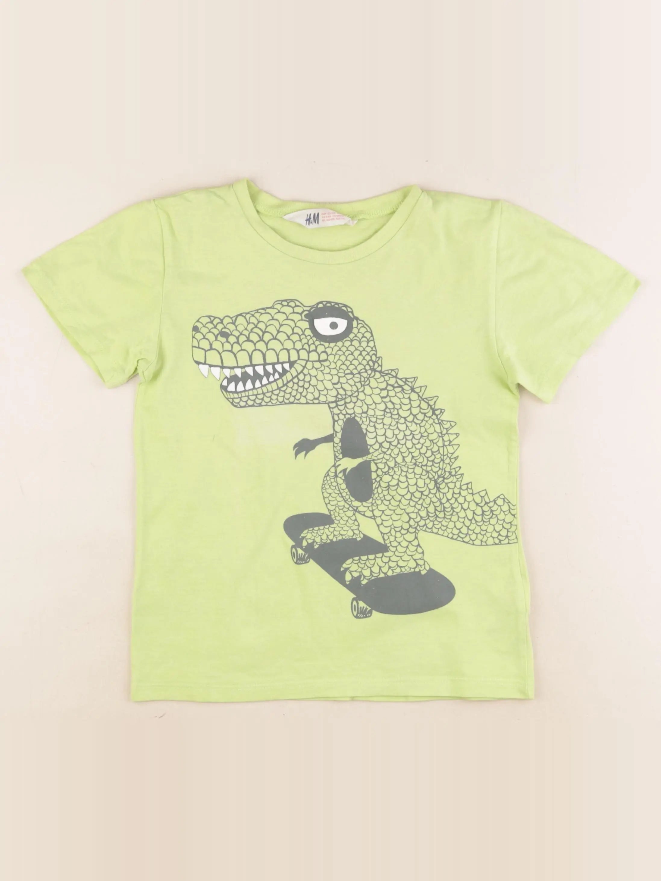 H&M - tee-shirt vert - 6/8 ans