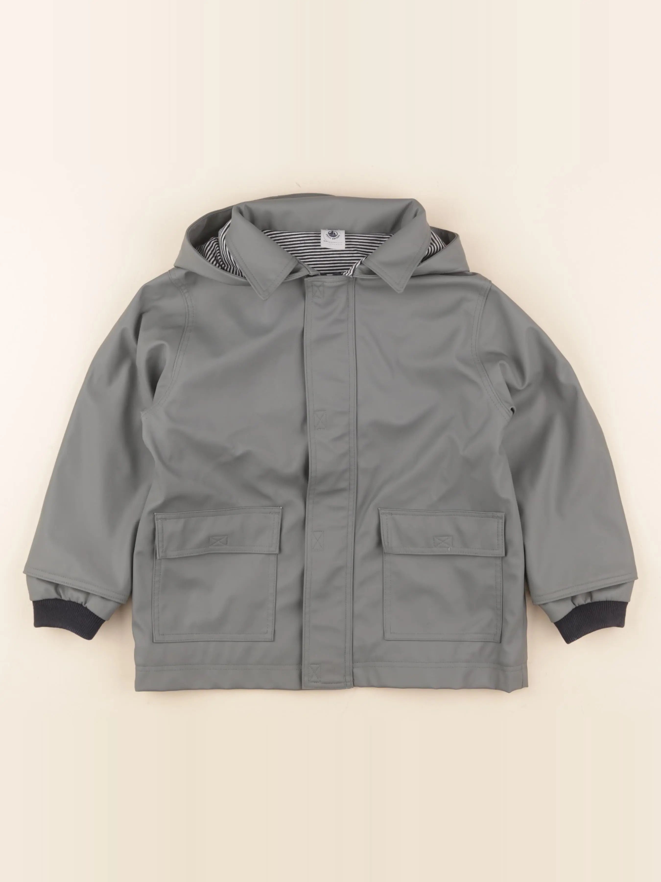 Petit Bateau - imperméable gris - 4 ans