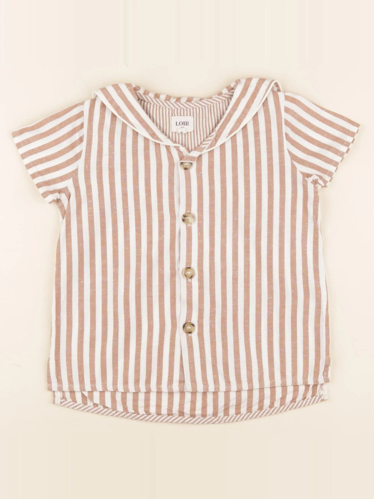 Loir Paris - chemise marron, beige - 6 ans