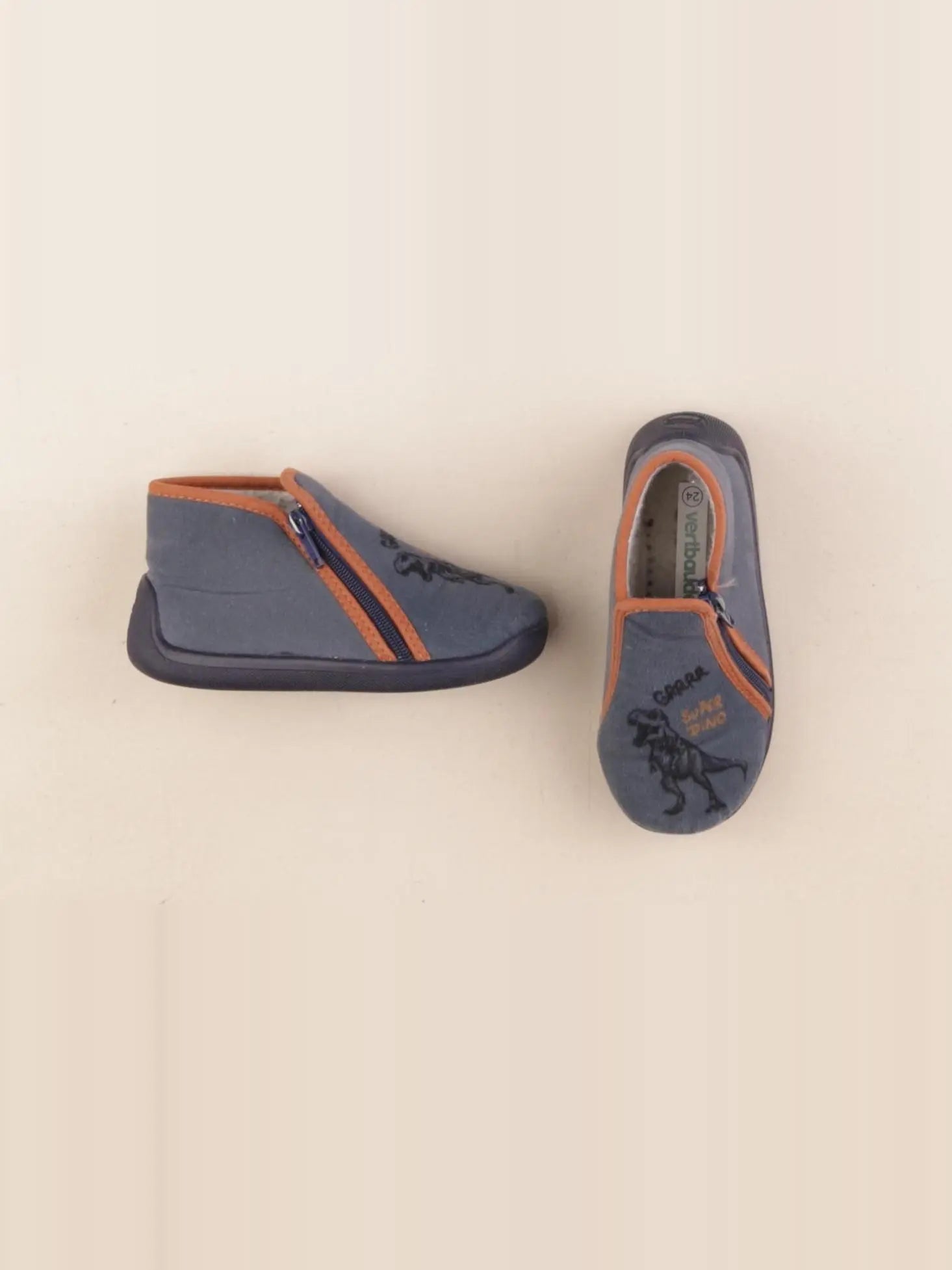 Vertbaudet - chaussons bleu - pointure 24