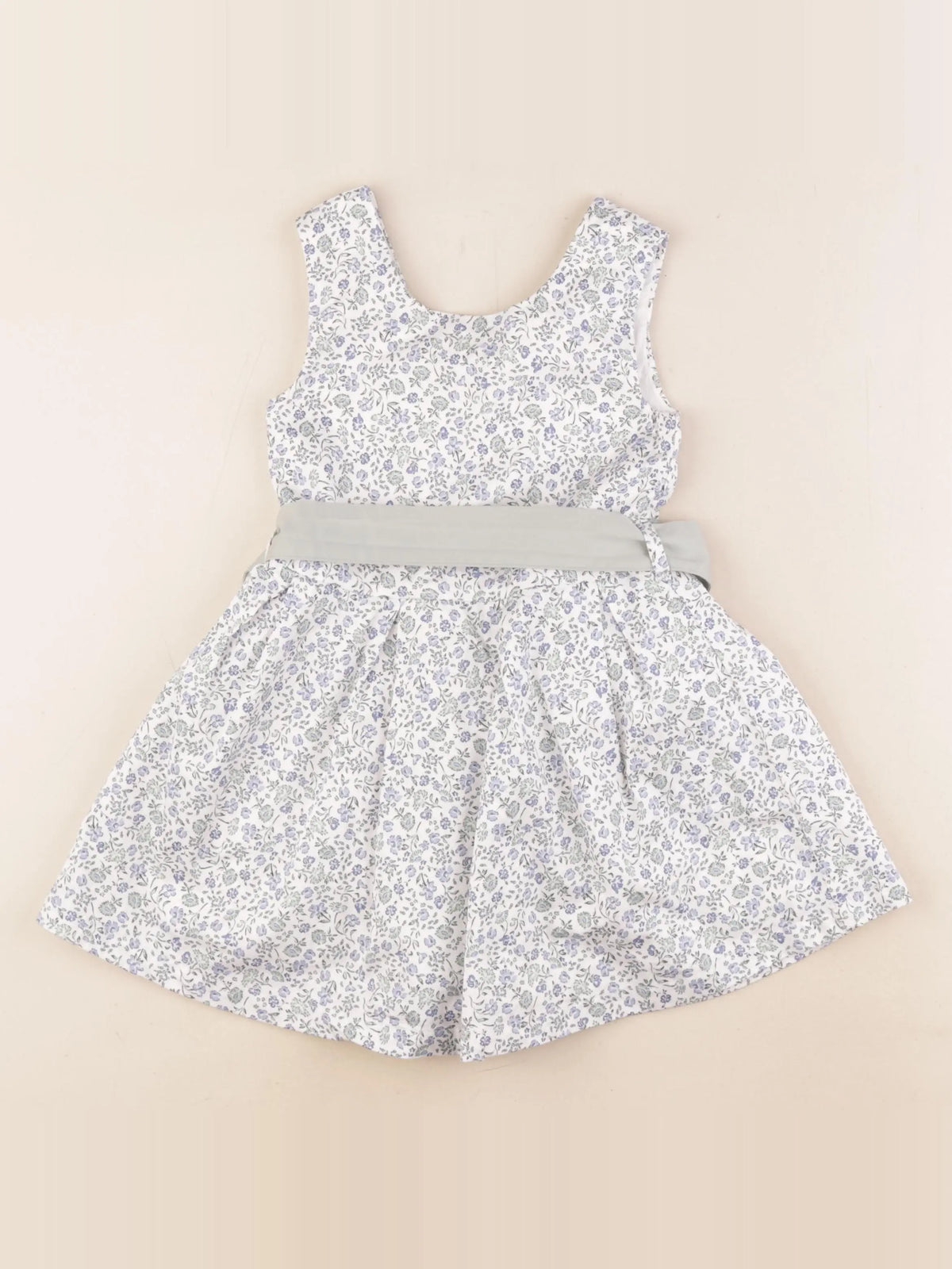 Vertbaudet - robe bleu, blanc - 4 ans