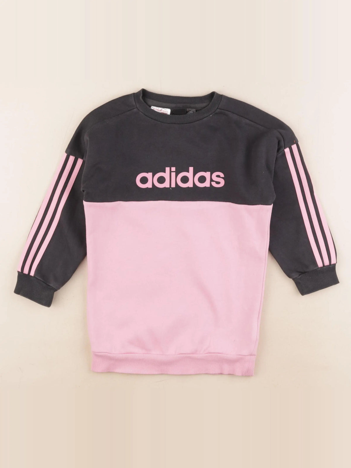 Adidas - sweat noir, rose - 2/3 ans