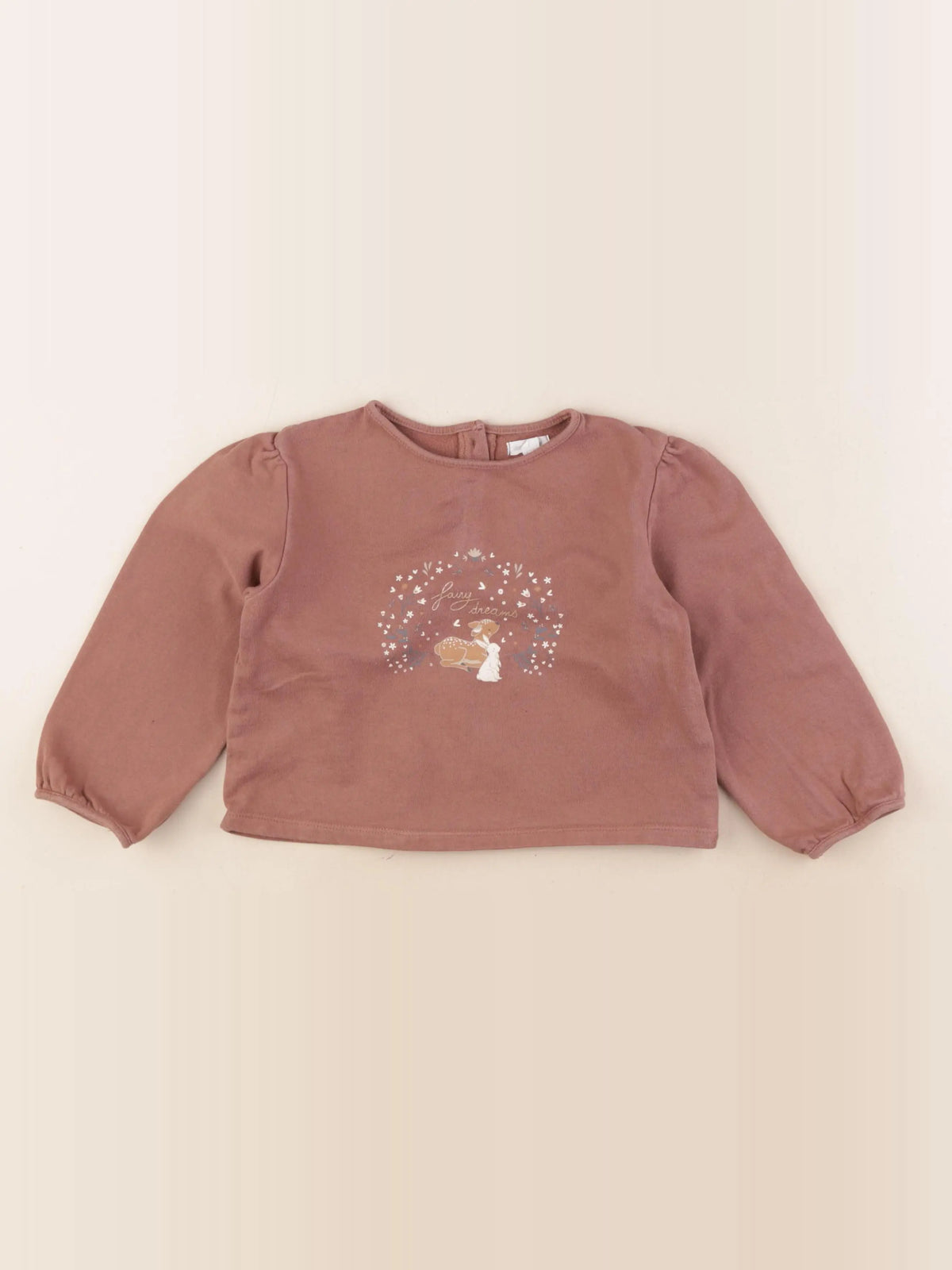 Vertbaudet - sweat marron - 36 mois