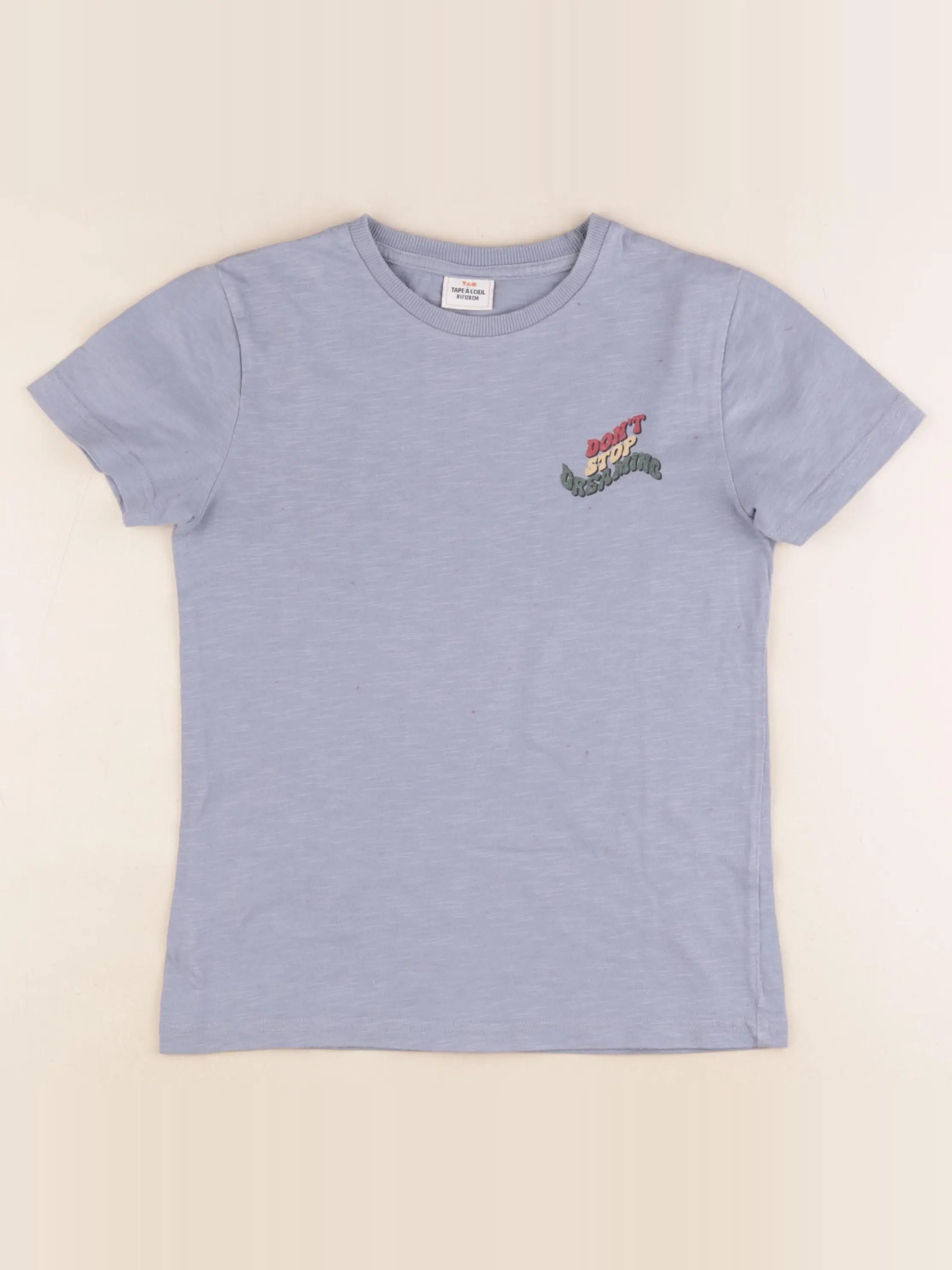 Tape à l'oeil - tee-shirt imprimé au dos bleu - 8 ans