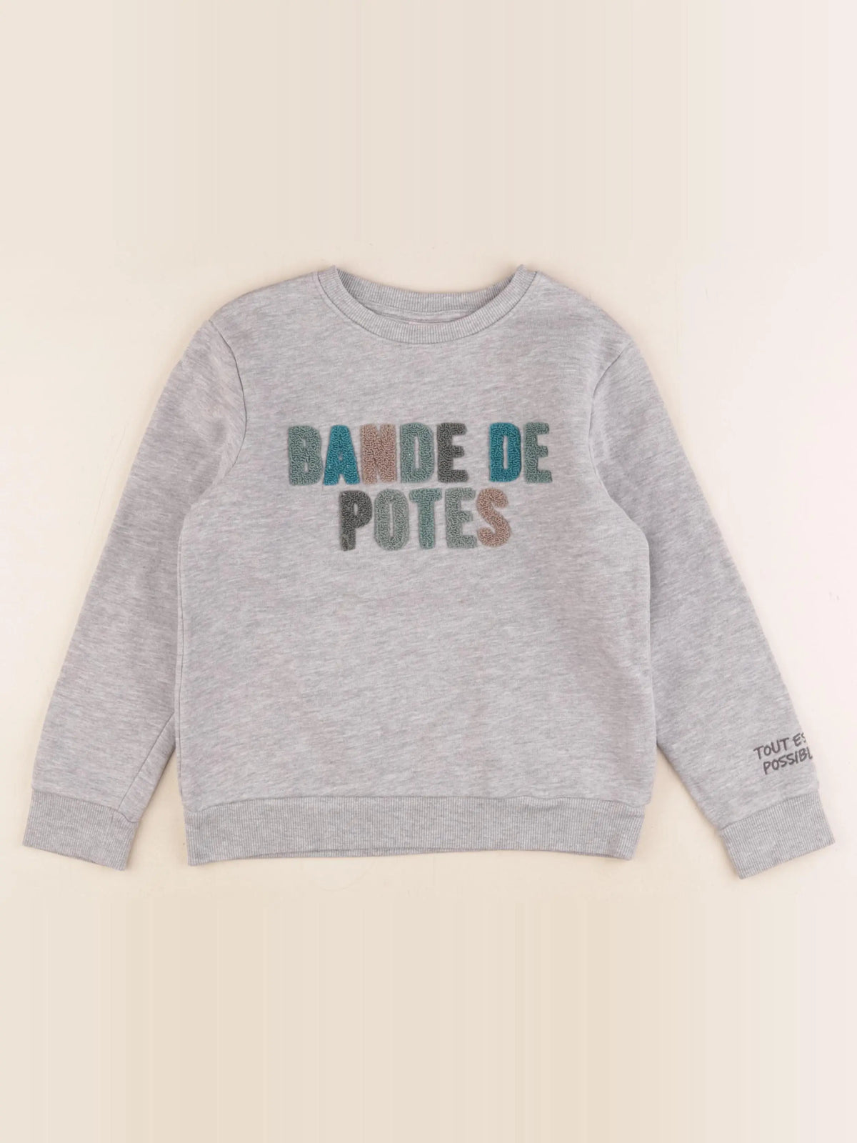 Tape à l'oeil - sweat coton gris - 6 ans
