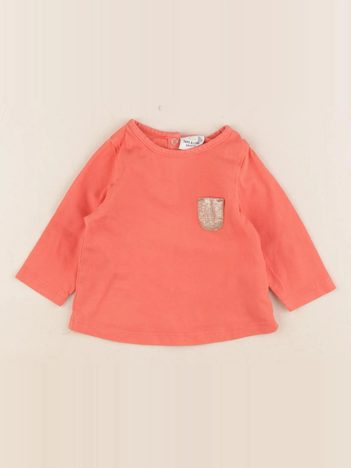 Tape à l'oeil - tee-shirt orange - 3 mois
