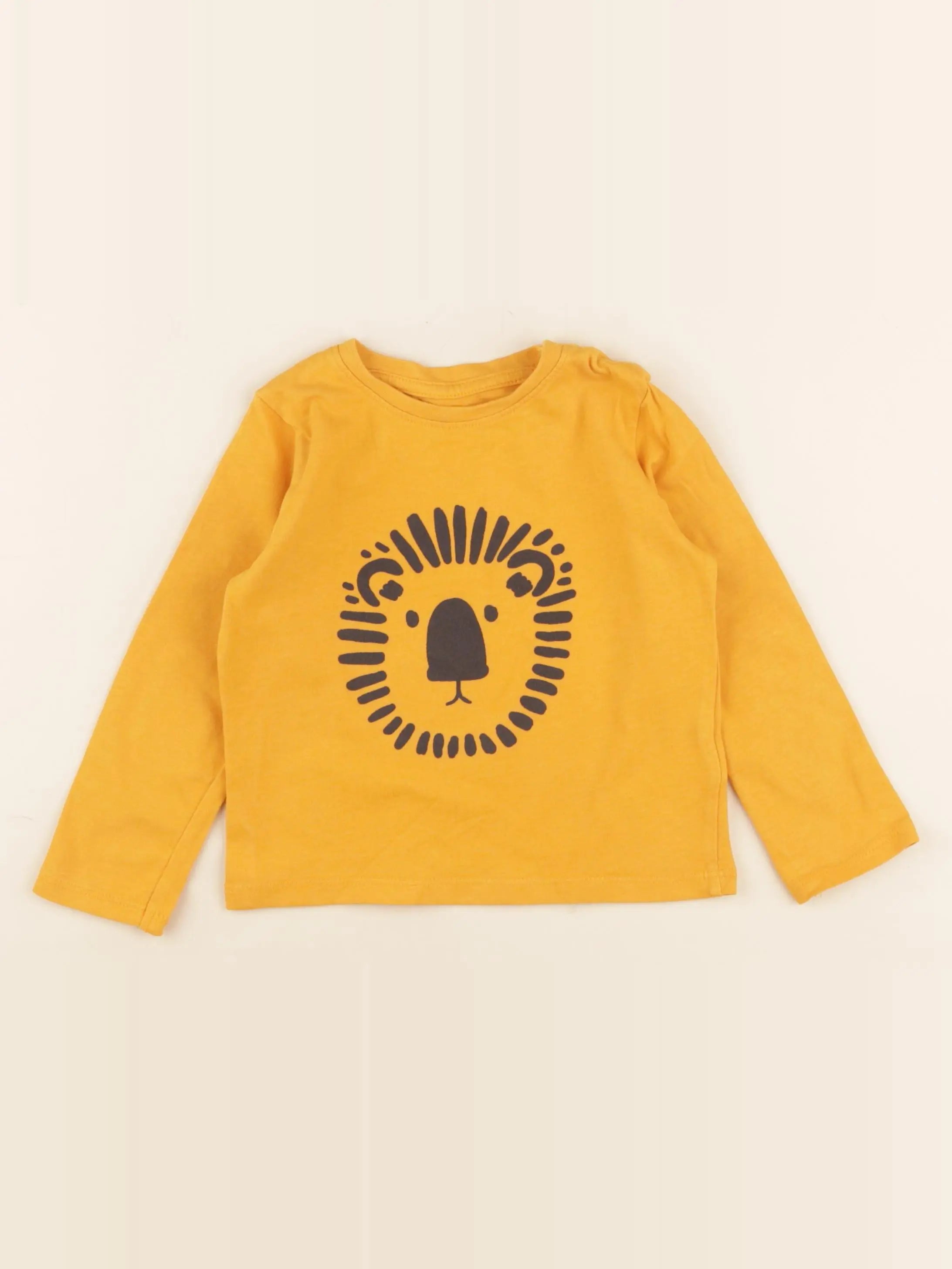 Vertbaudet - tee-shirt jaune - 2 ans