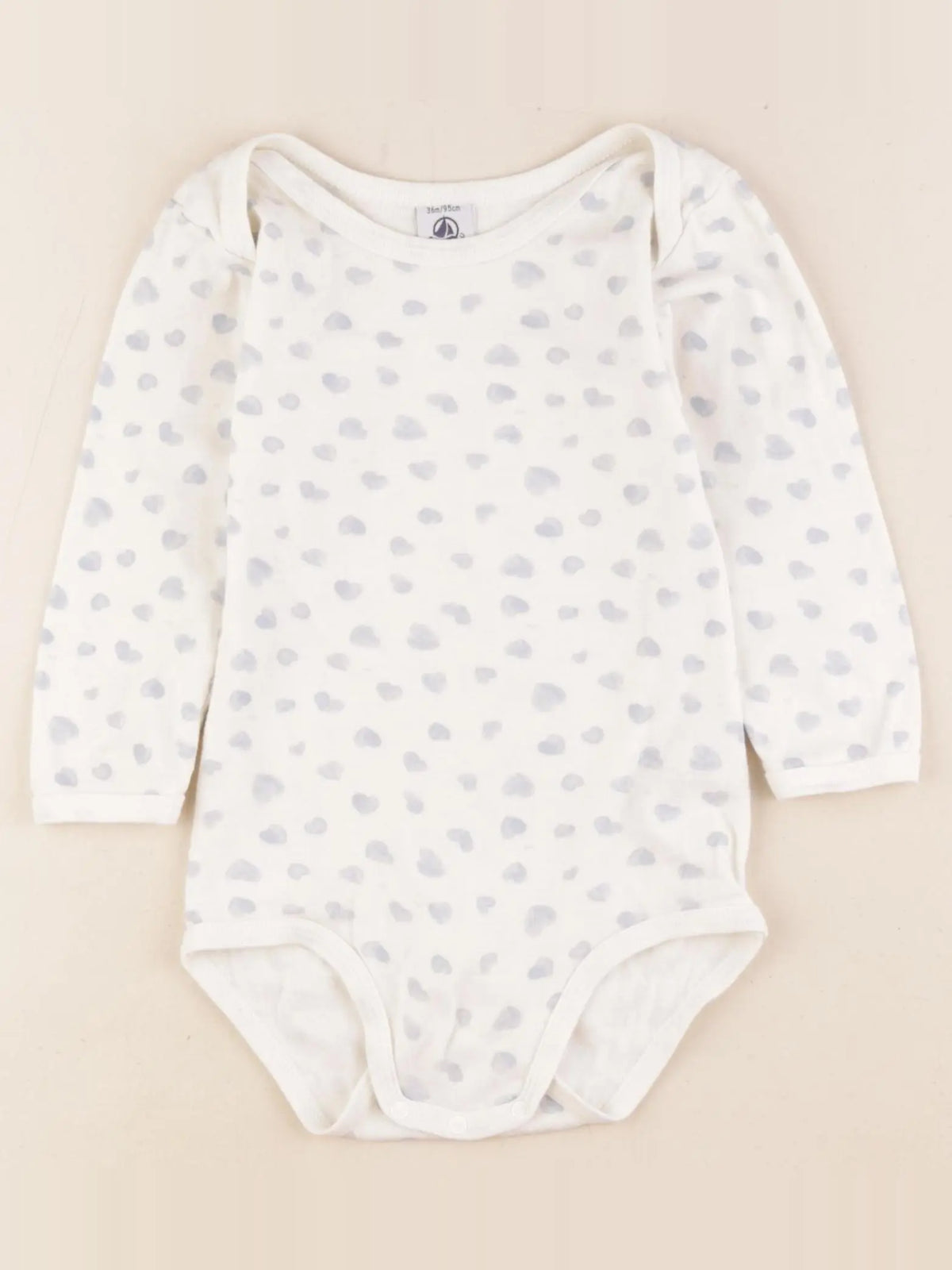 Petit Bateau - body bleu, blanc - 36 mois