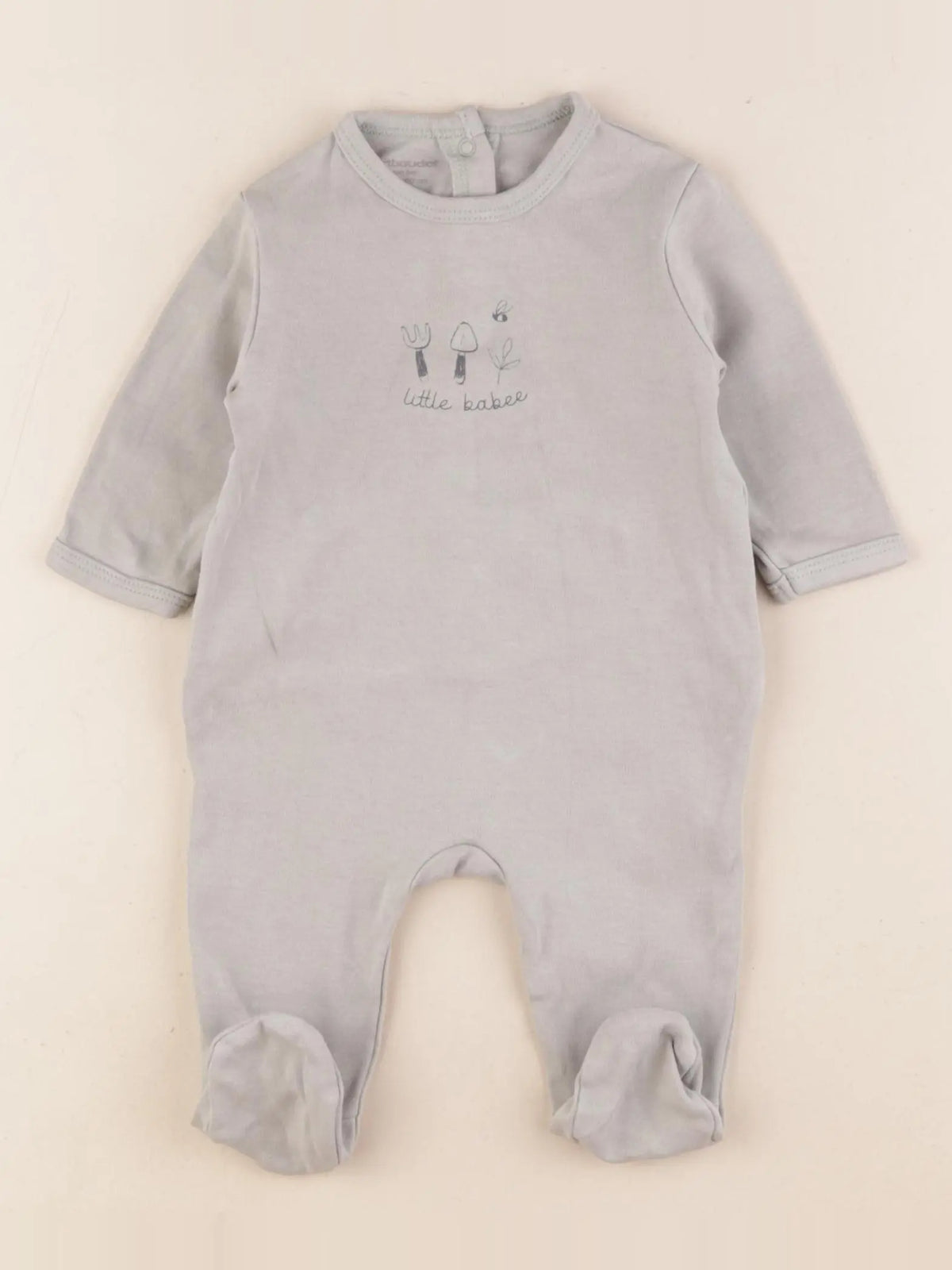 Vertbaudet - pyjama coton vert - 1 mois