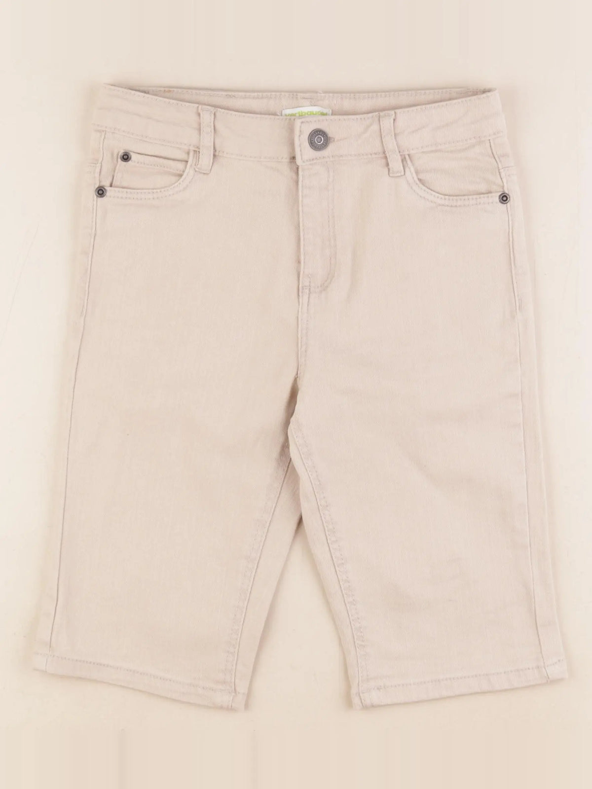 Vertbaudet - short beige - 9 ans