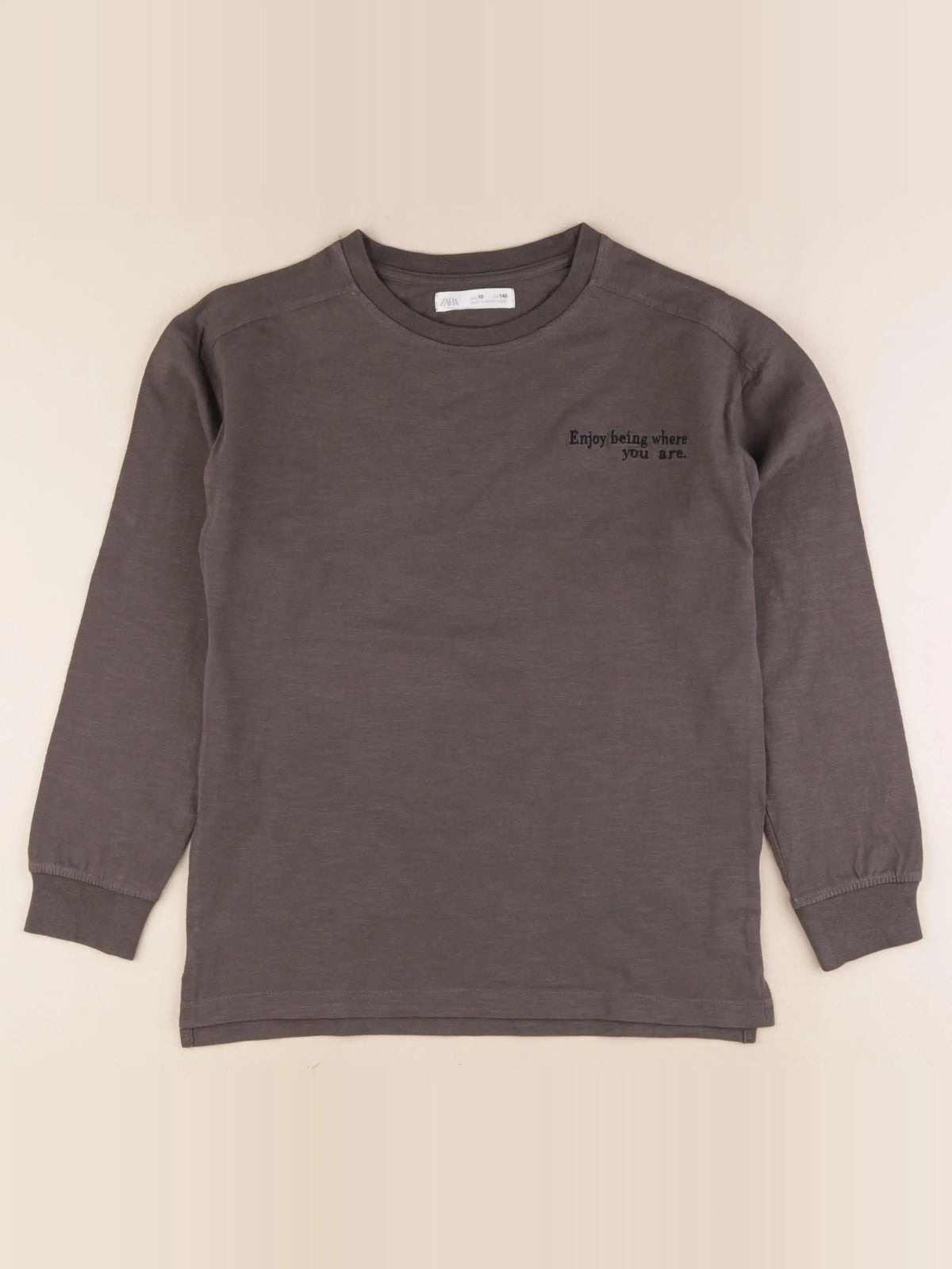 Zara - tee-shirt gris - 10 ans