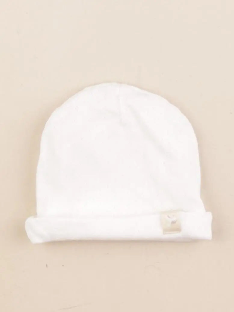 Tante Reine - bonnet de naissance blanc - 1 mois