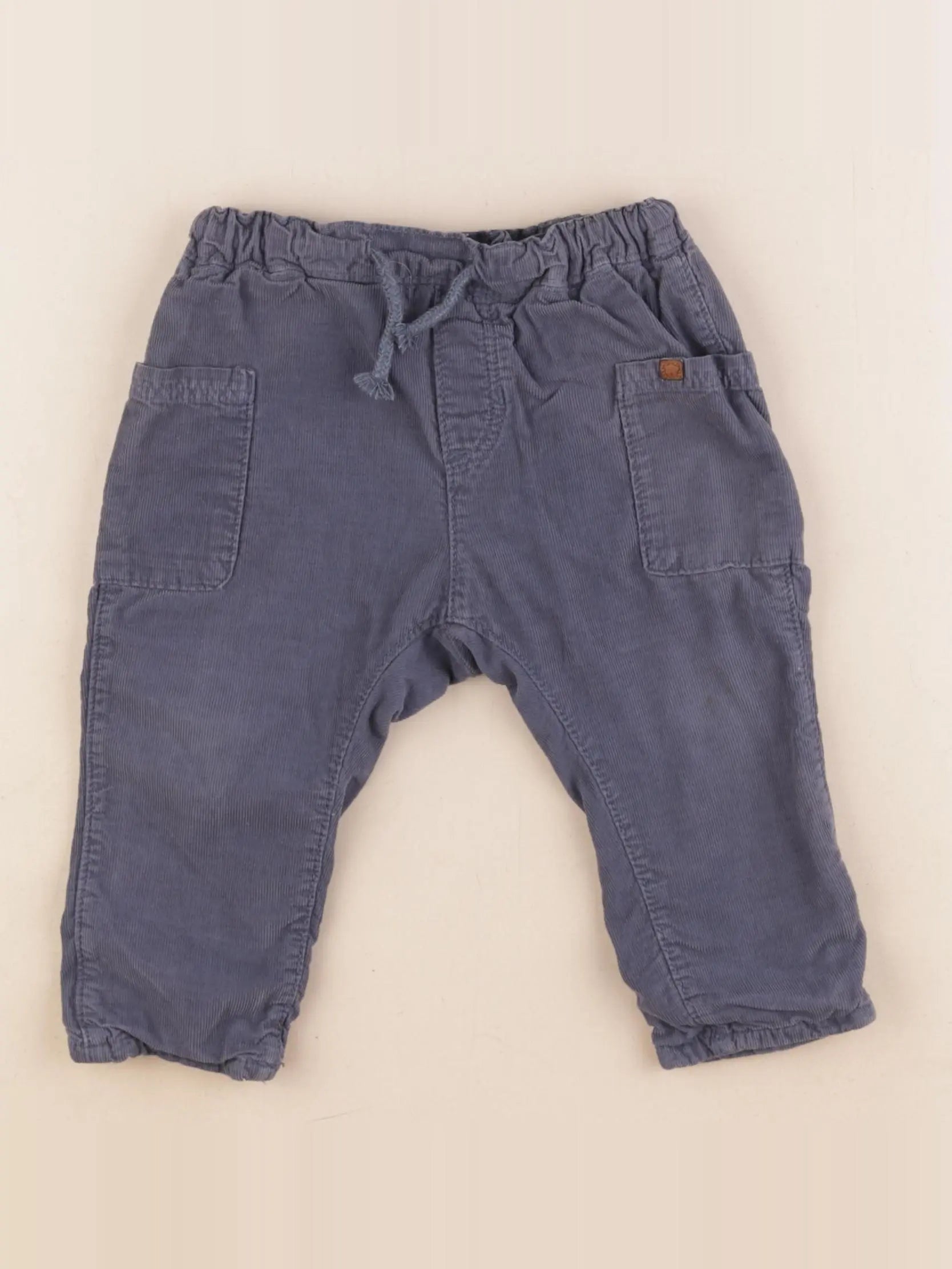 H&M - sarouel bleu - 9/12 mois