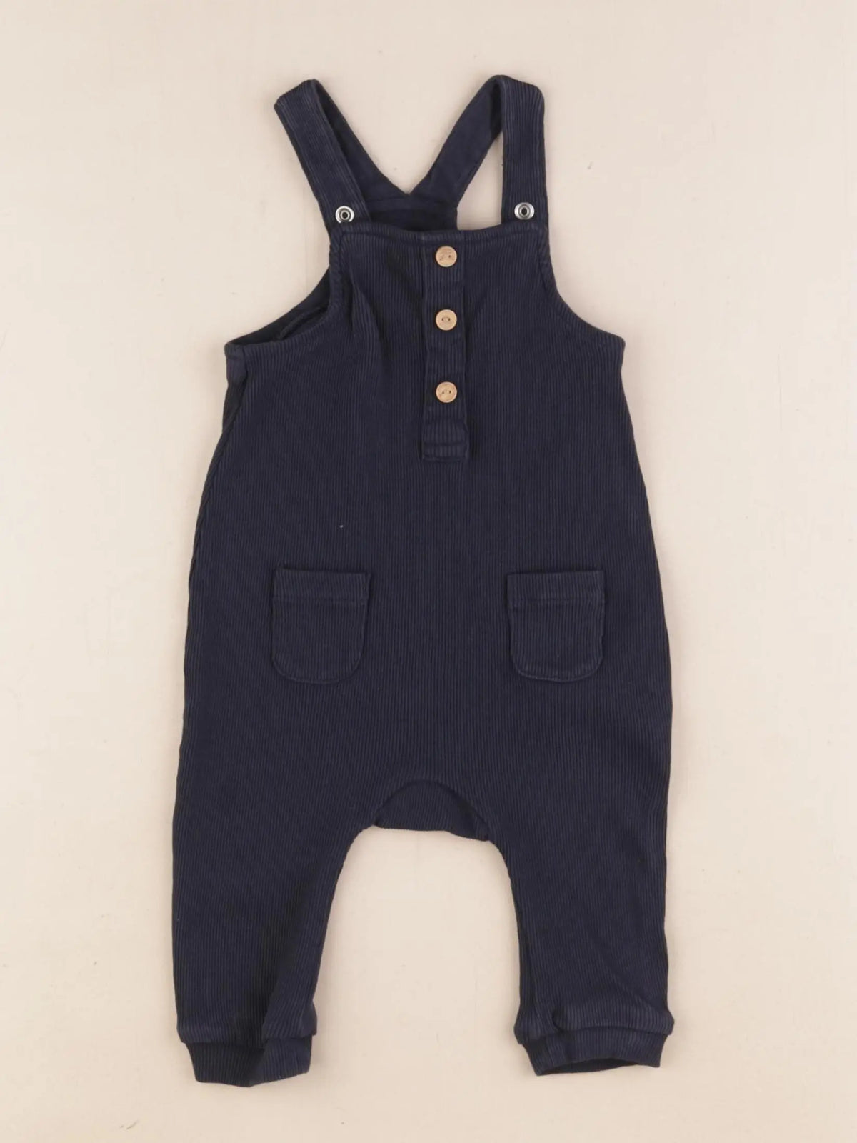 H&M - salopette bleu - 2/4 mois