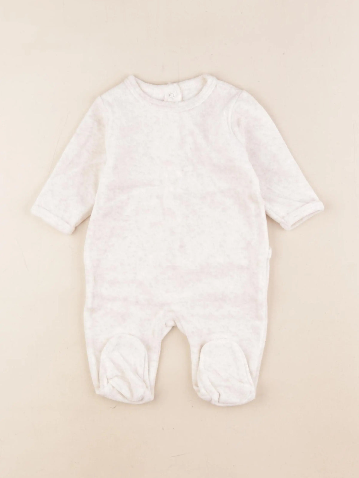 Vertbaudet - pyjama velours beige - 3 mois