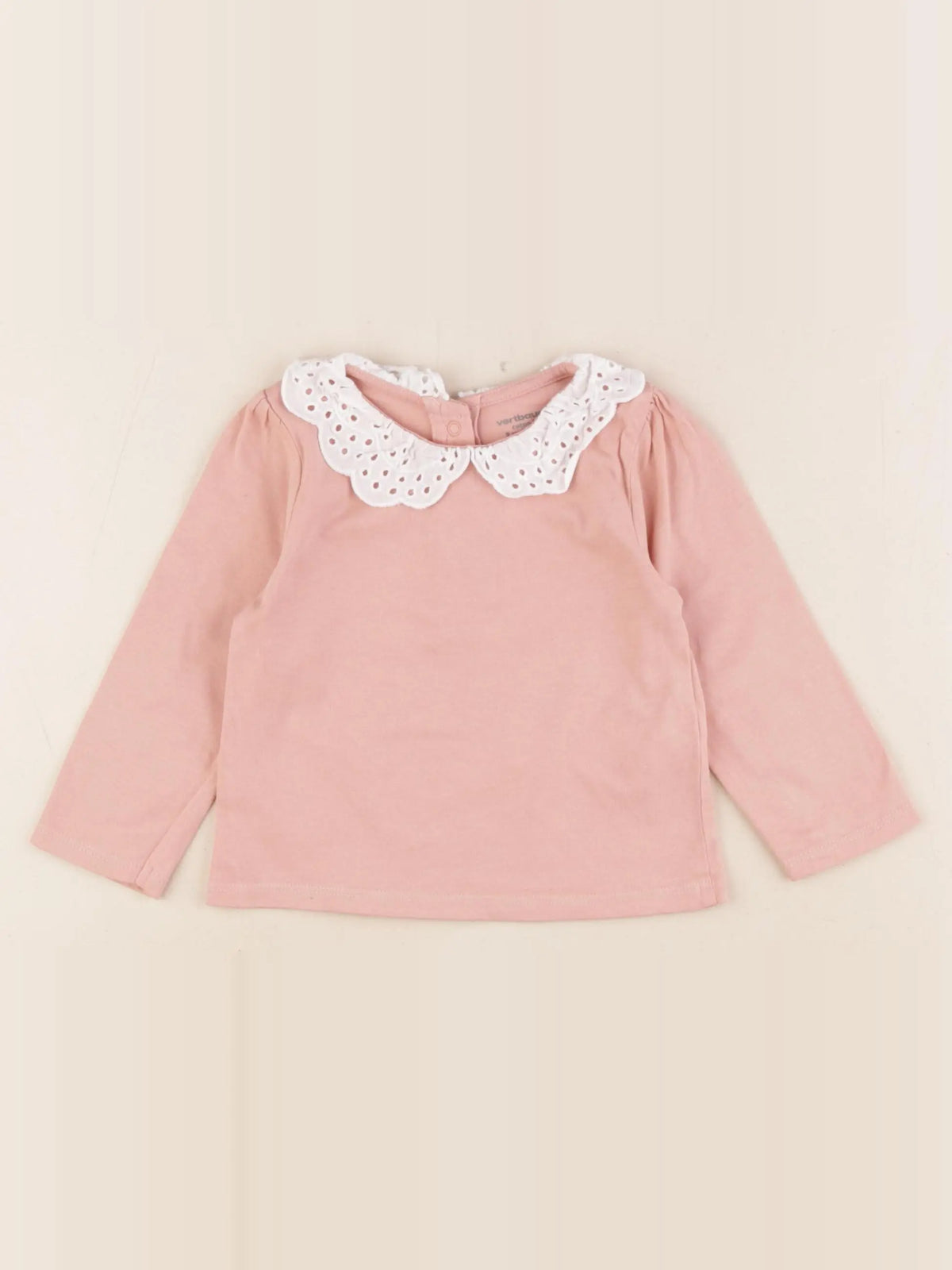 Vertbaudet - tee-shirt rose - 9 mois