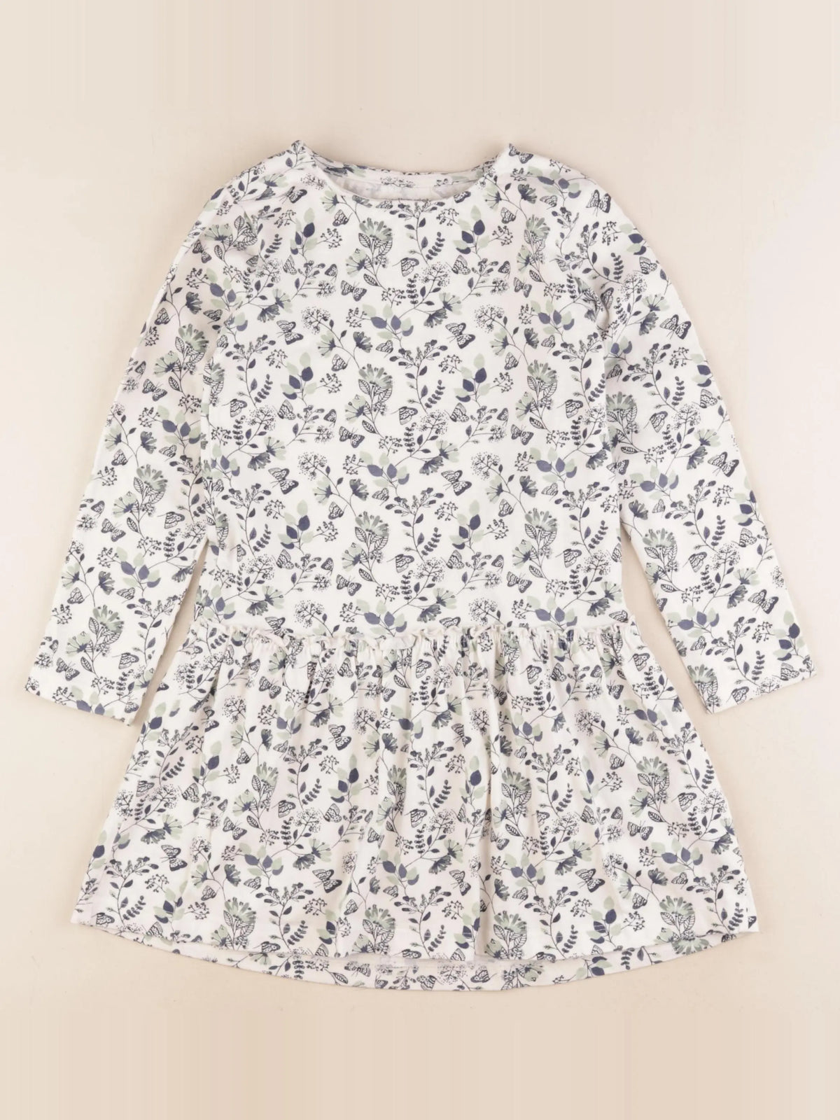 Vertbaudet - robe bleu, blanc - 6 ans
