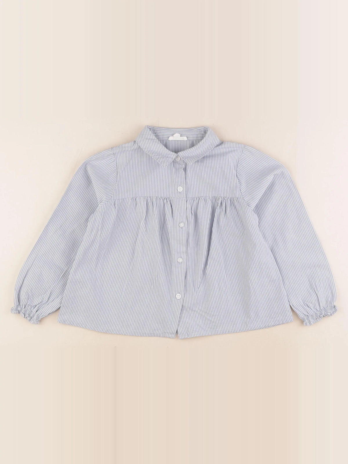 Vertbaudet - blouse blanc, bleu - 6 ans