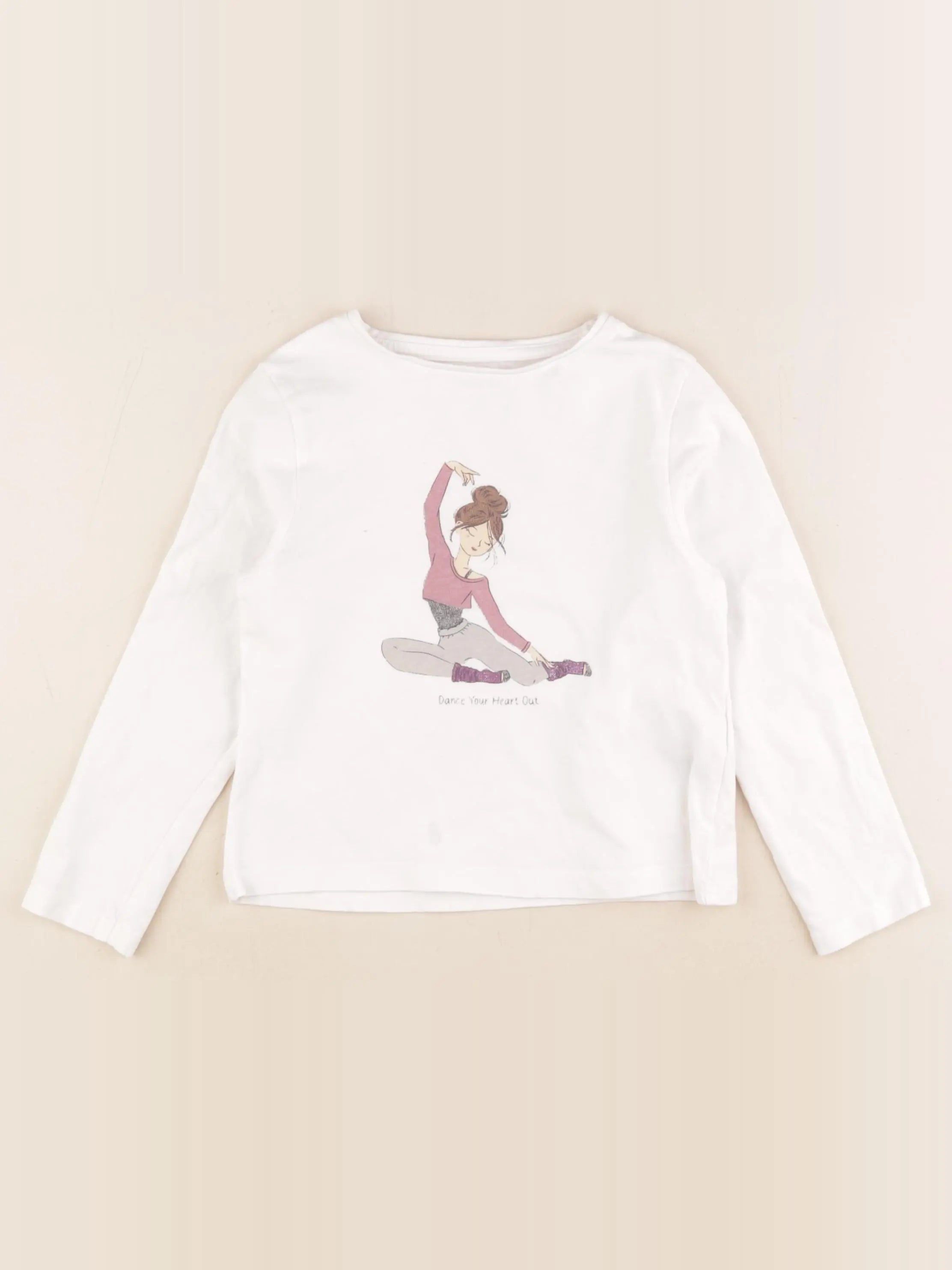 Vertbaudet - tee-shirt blanc - 6 ans