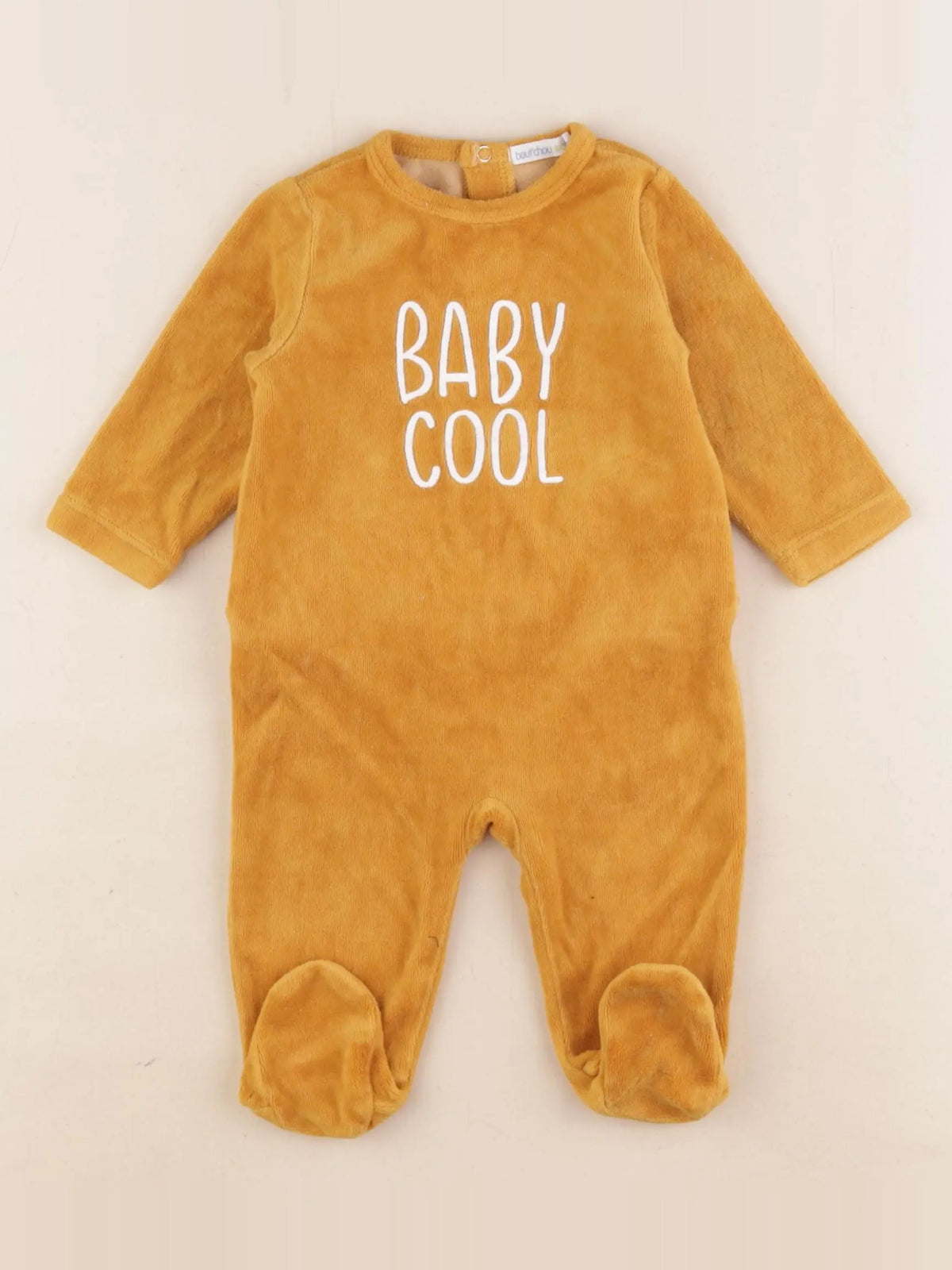 Boutchou - pyjama velours jaune - 3 mois