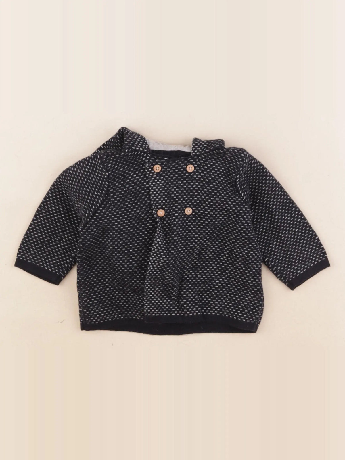 Boutchou - gilet bleu - 3 mois