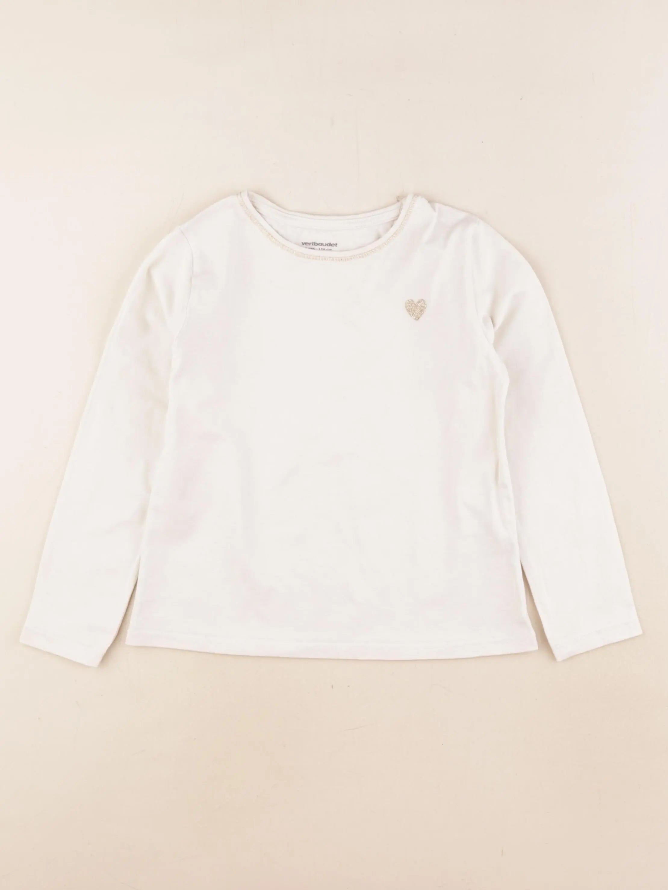 Vertbaudet - tee-shirt blanc - 6 ans