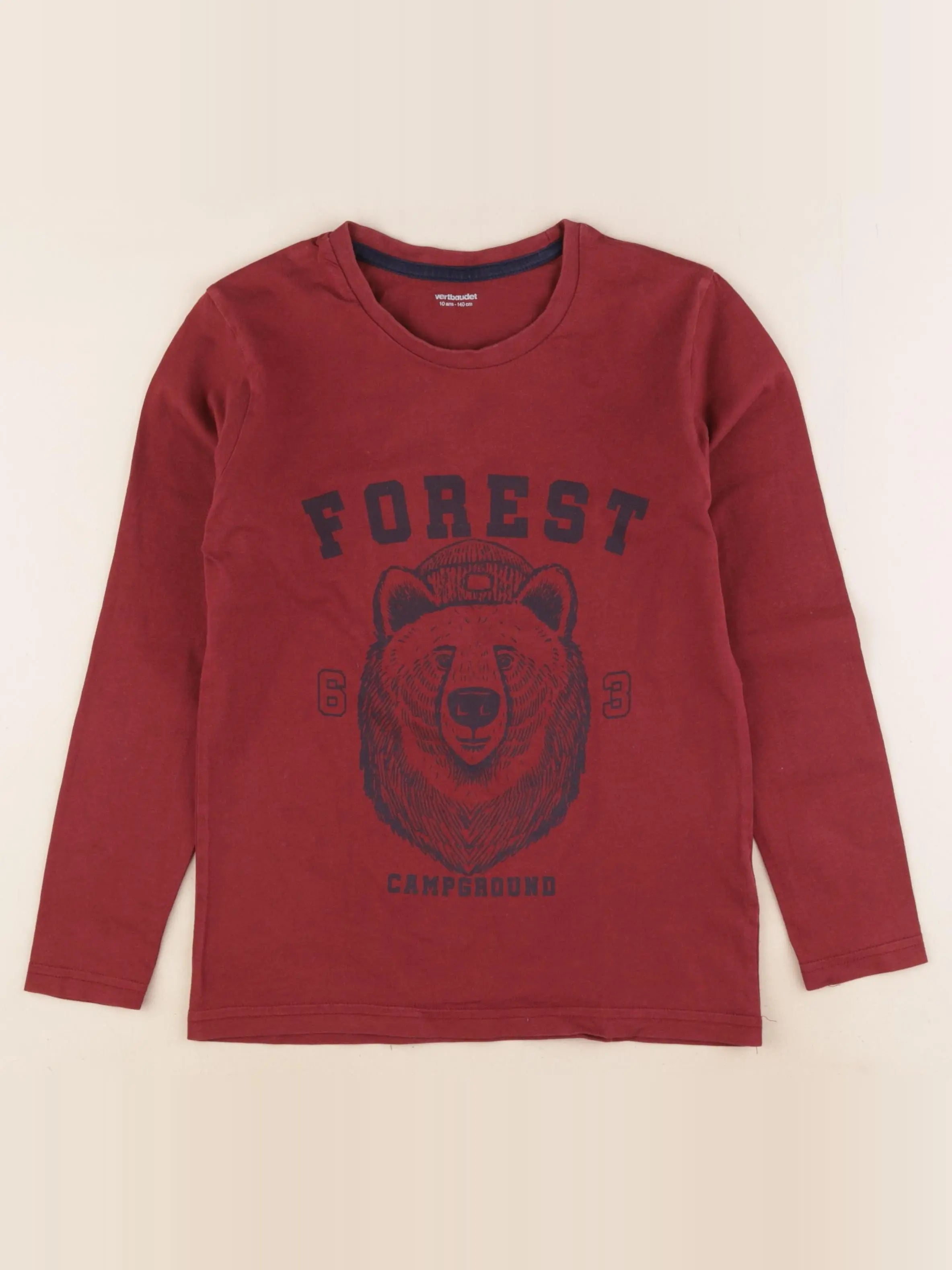 Vertbaudet - tee-shirt rouge - 10 ans