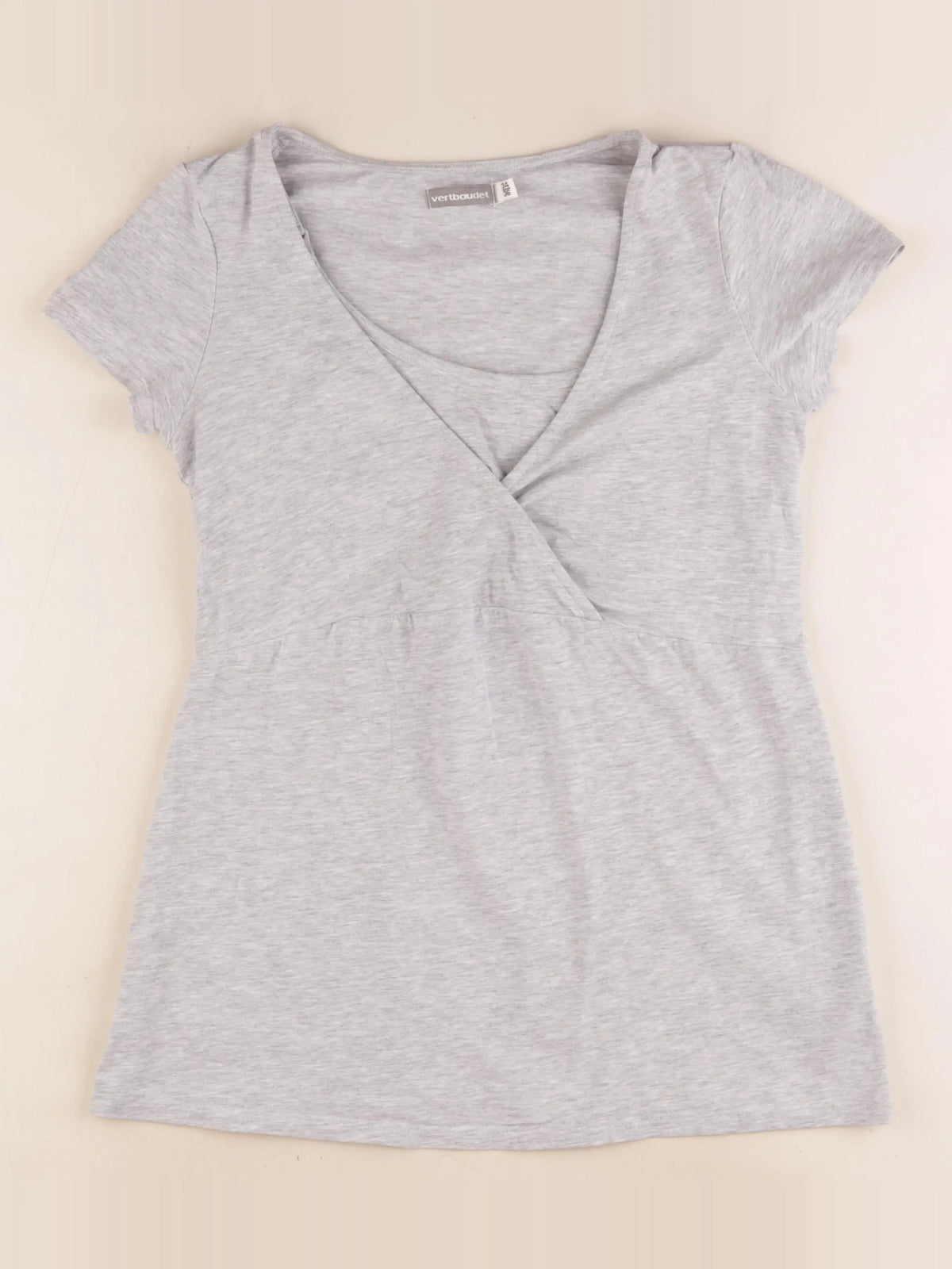 Vertbaudet - tee-shirt grossesse, allaitement gris - 34 à 36