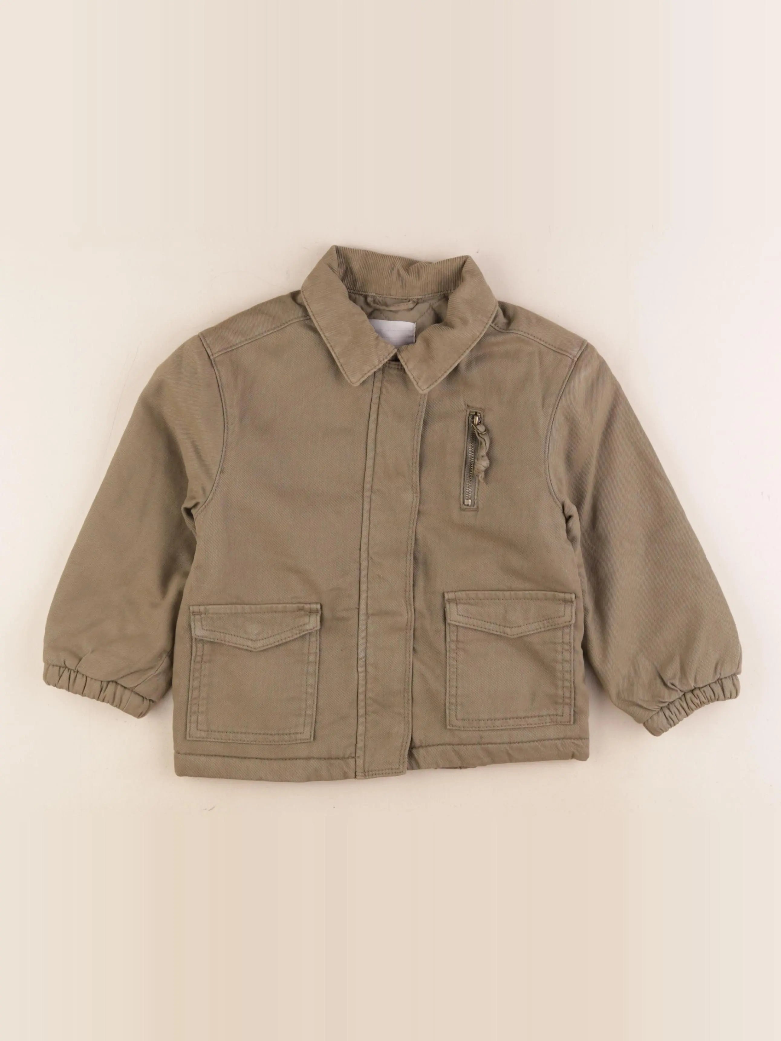 Vertbaudet - veste doublé vert - 5 ans