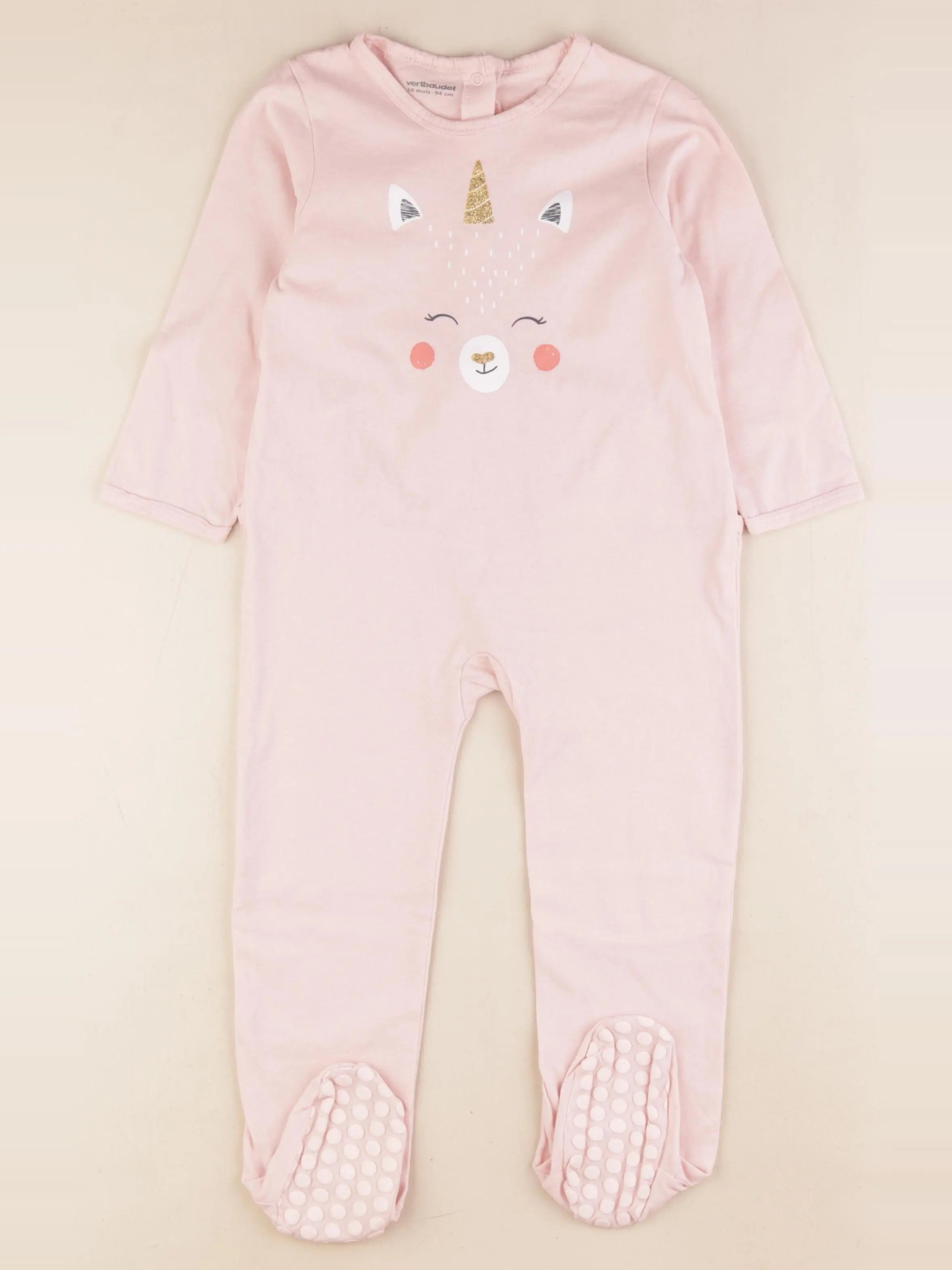 Vertbaudet - pyjama coton rose - 36 mois