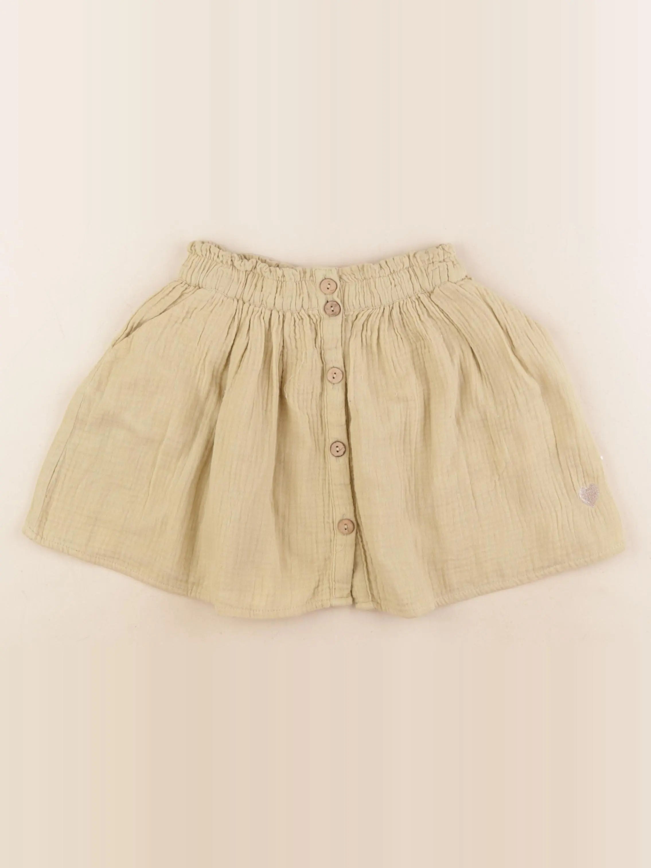 Vertbaudet - jupe jaune, or - 5 ans