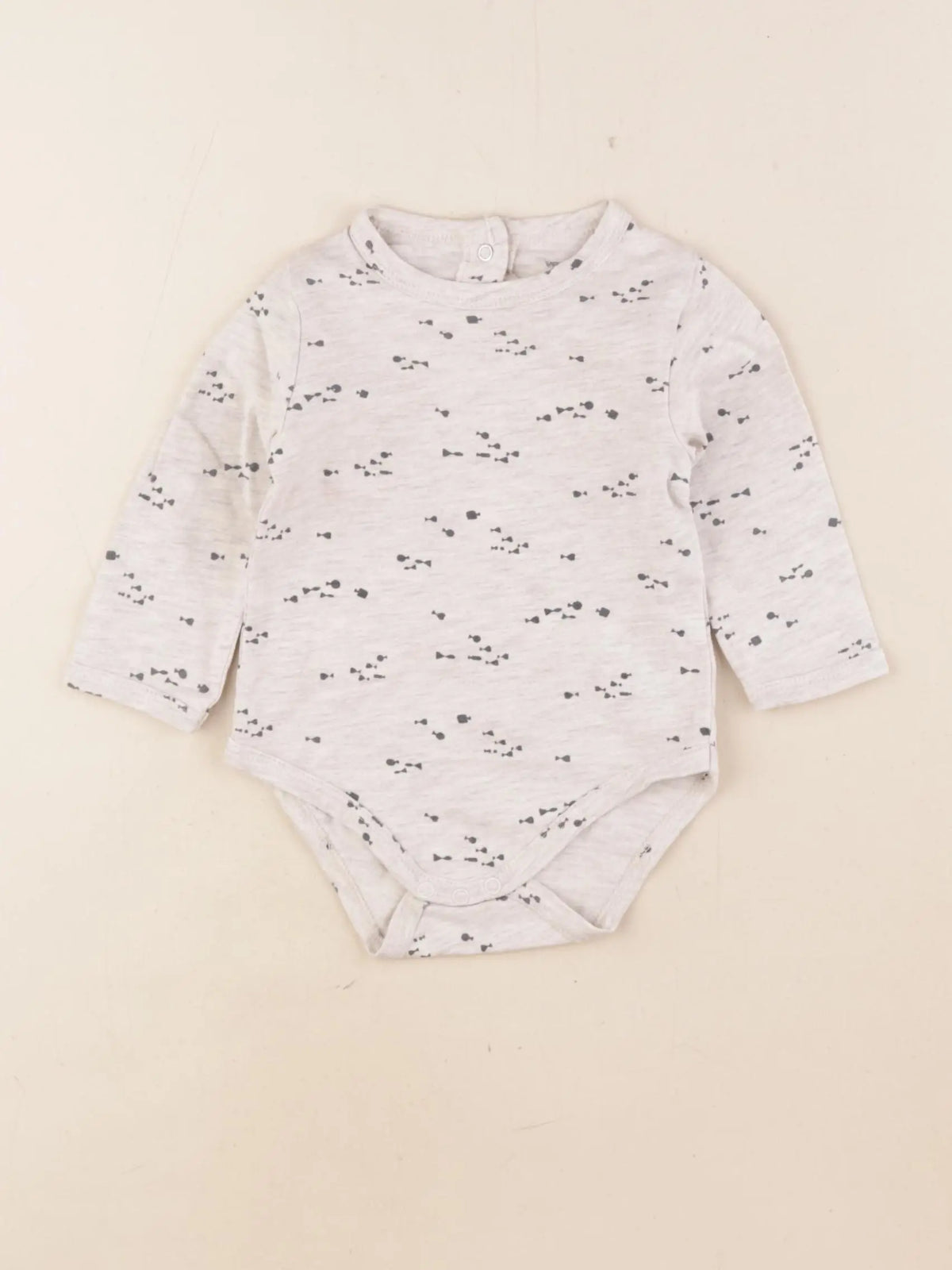 Vertbaudet - body beige - 6 mois