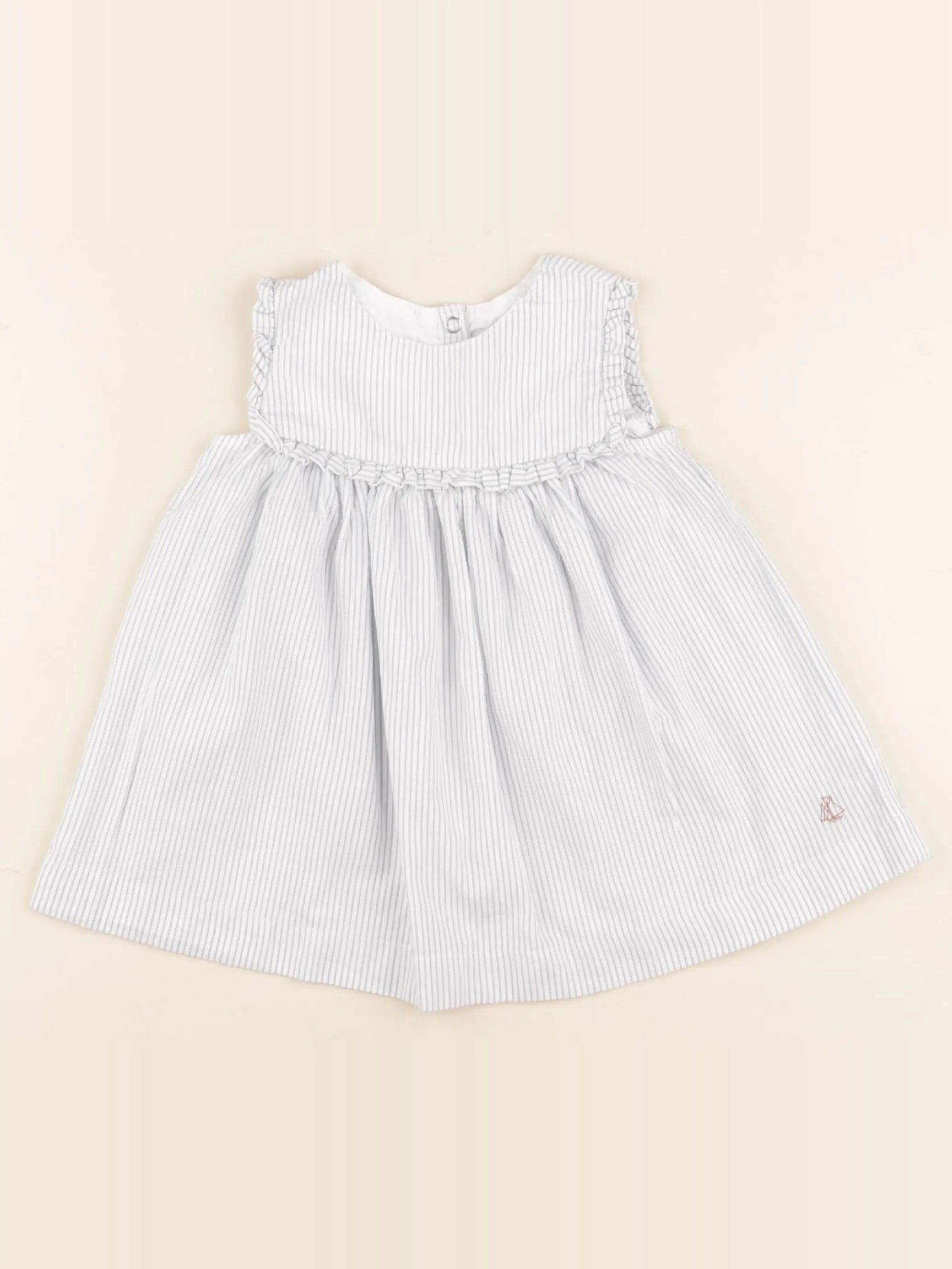 Petit Bateau - robe bleu - 6 mois