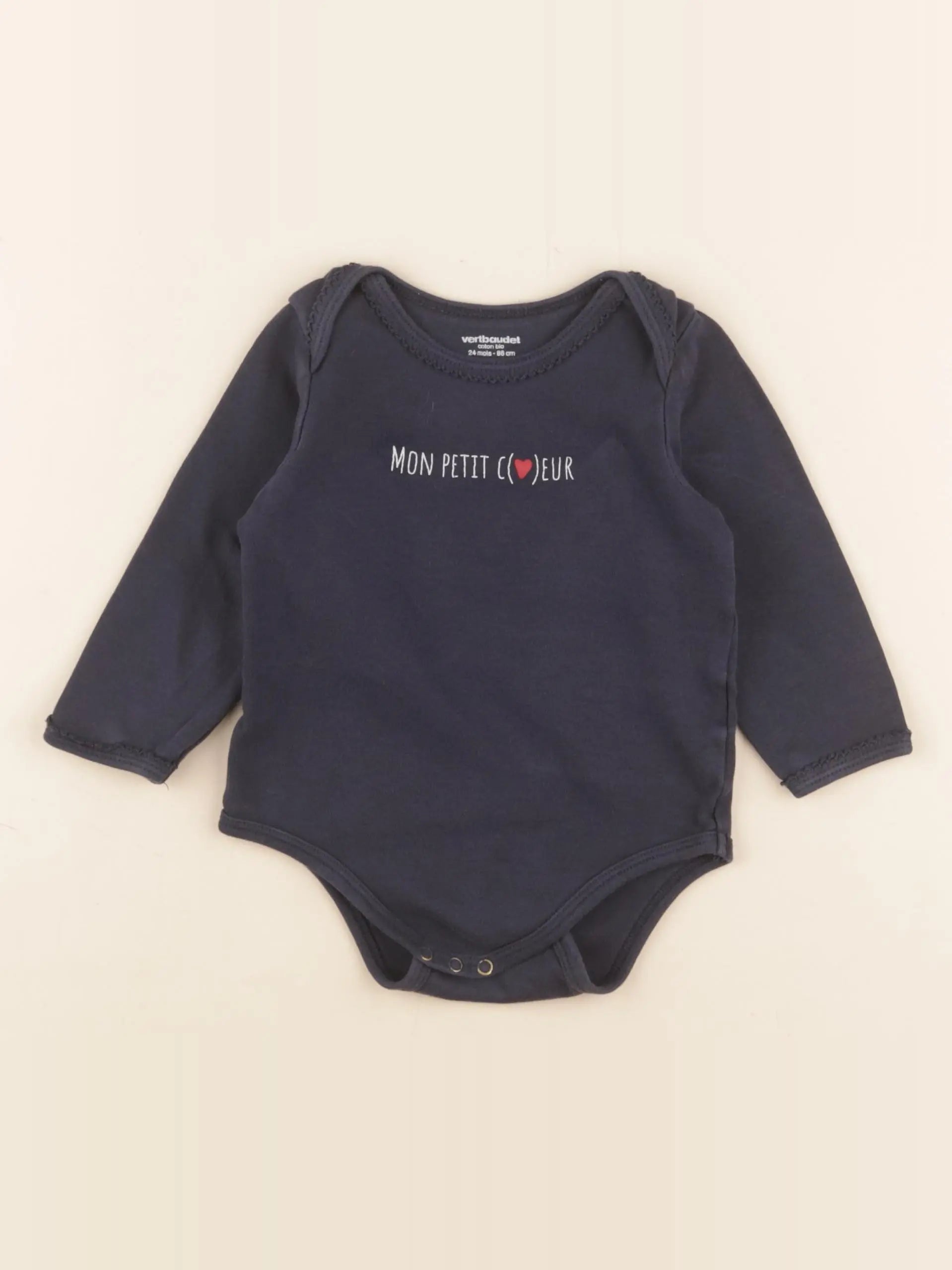 Vertbaudet - body bleu - 24 mois