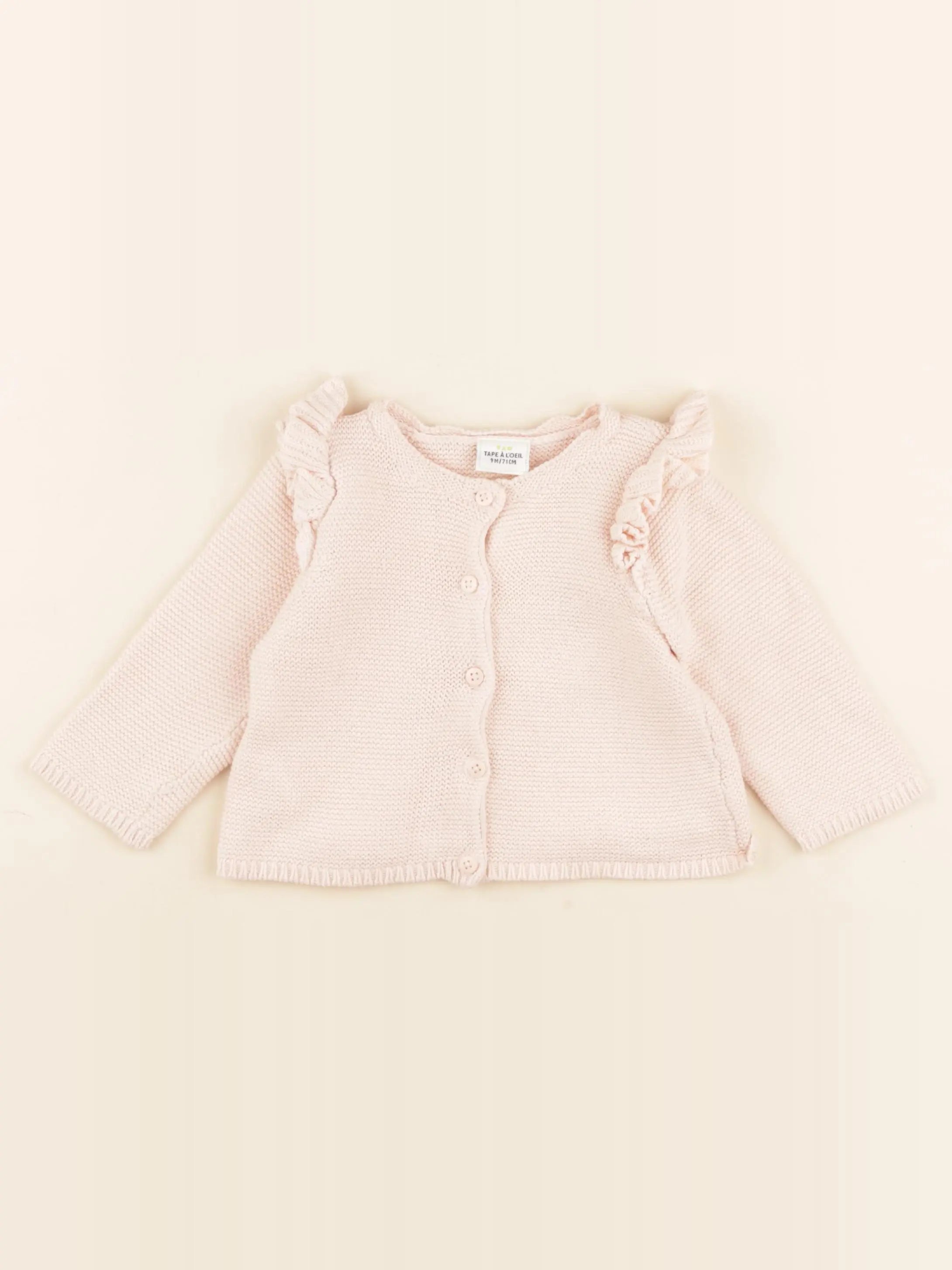 Tape à l'oeil - gilet rose - 9 mois