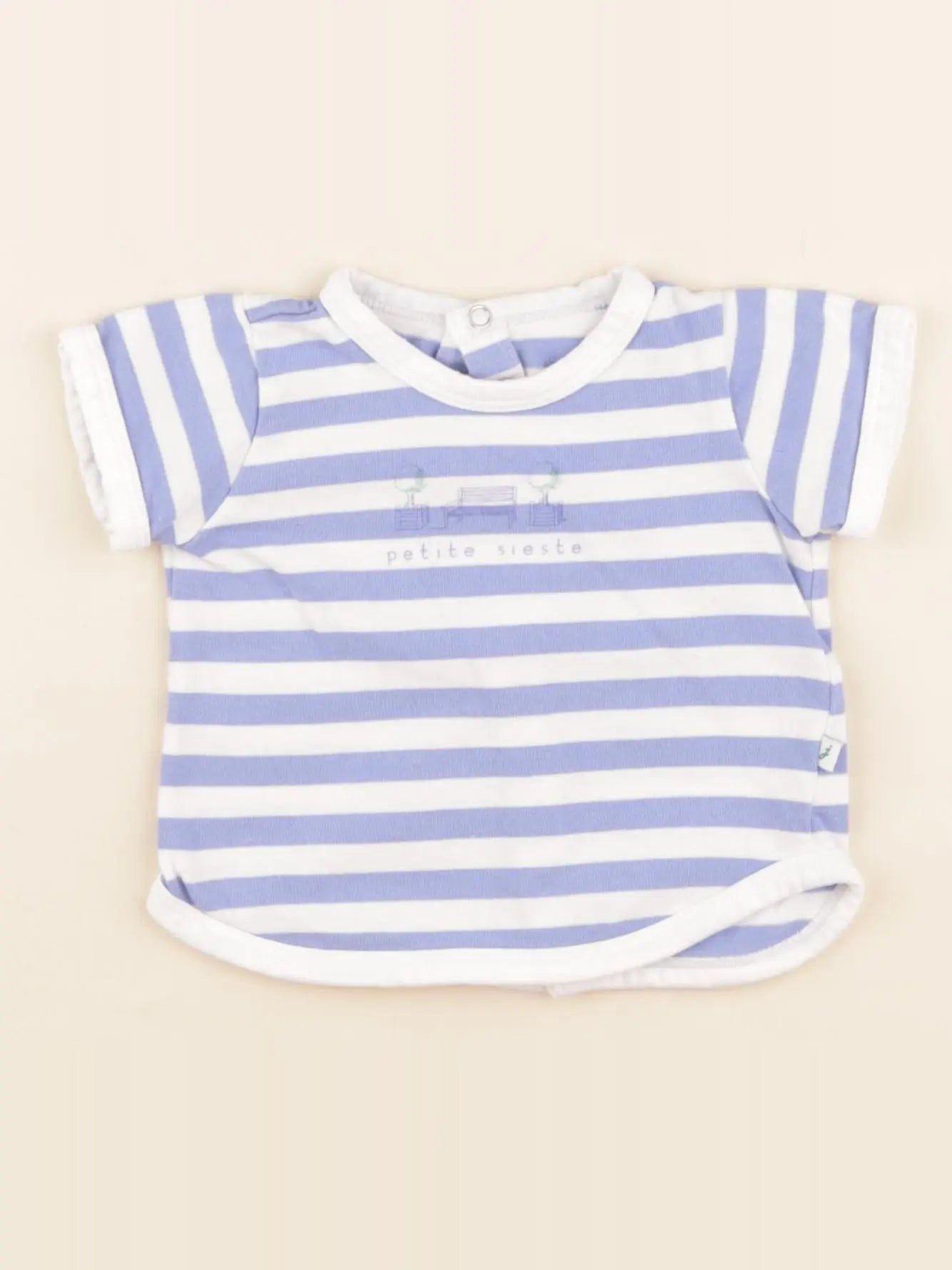 Jacadi - tee-shirt blanc, bleu - 3 mois