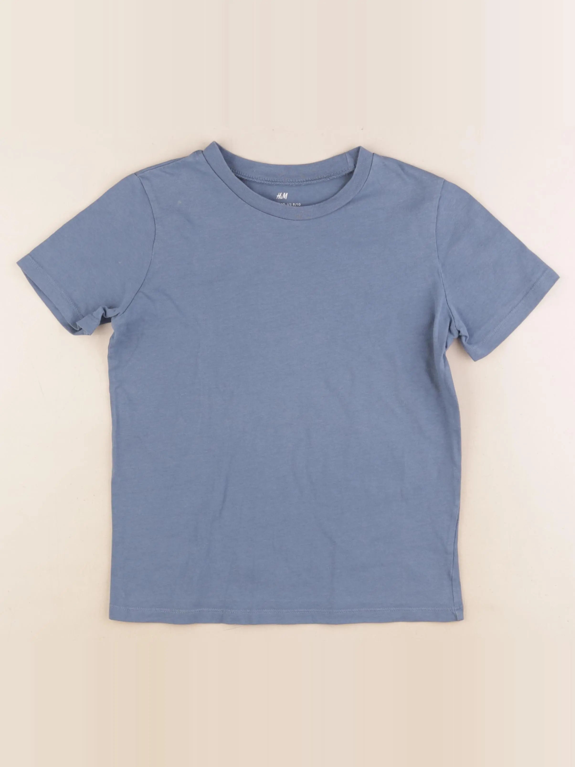 H&M - tee-shirt bleu - 8/10 ans