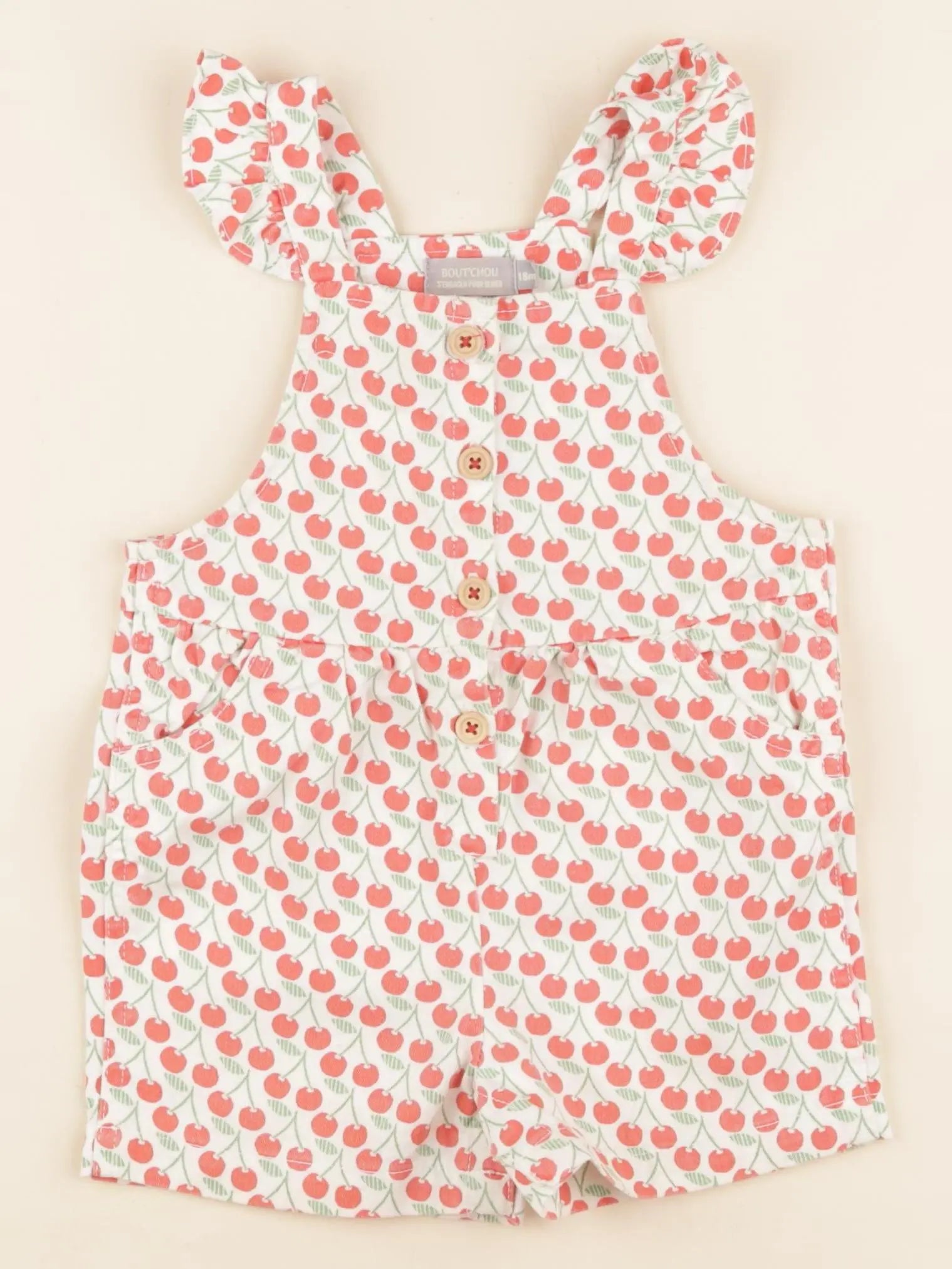 Boutchou - combinaison beige, rouge - 18 mois
