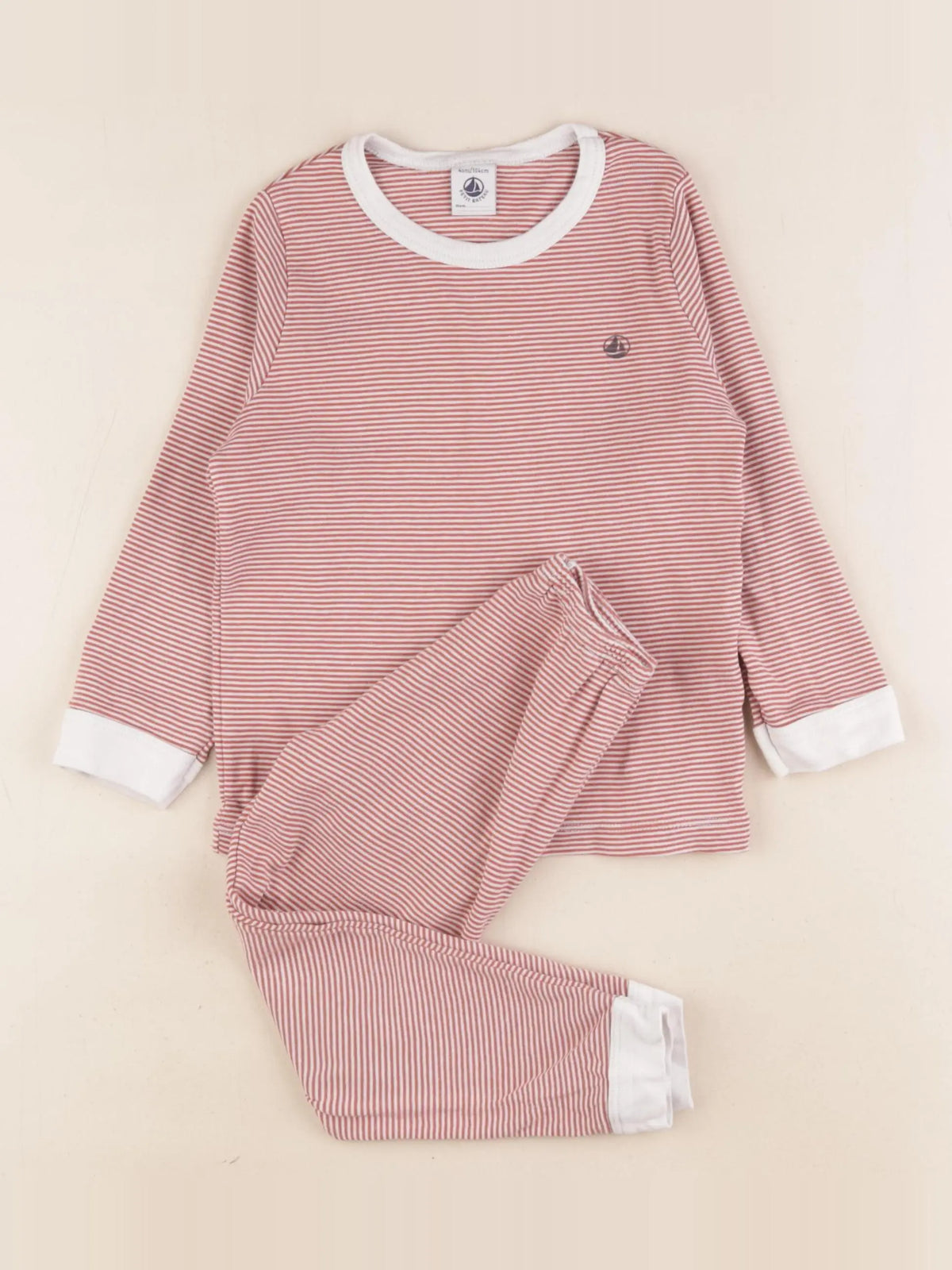 Petit Bateau - pyjama coton orange - 8 ans