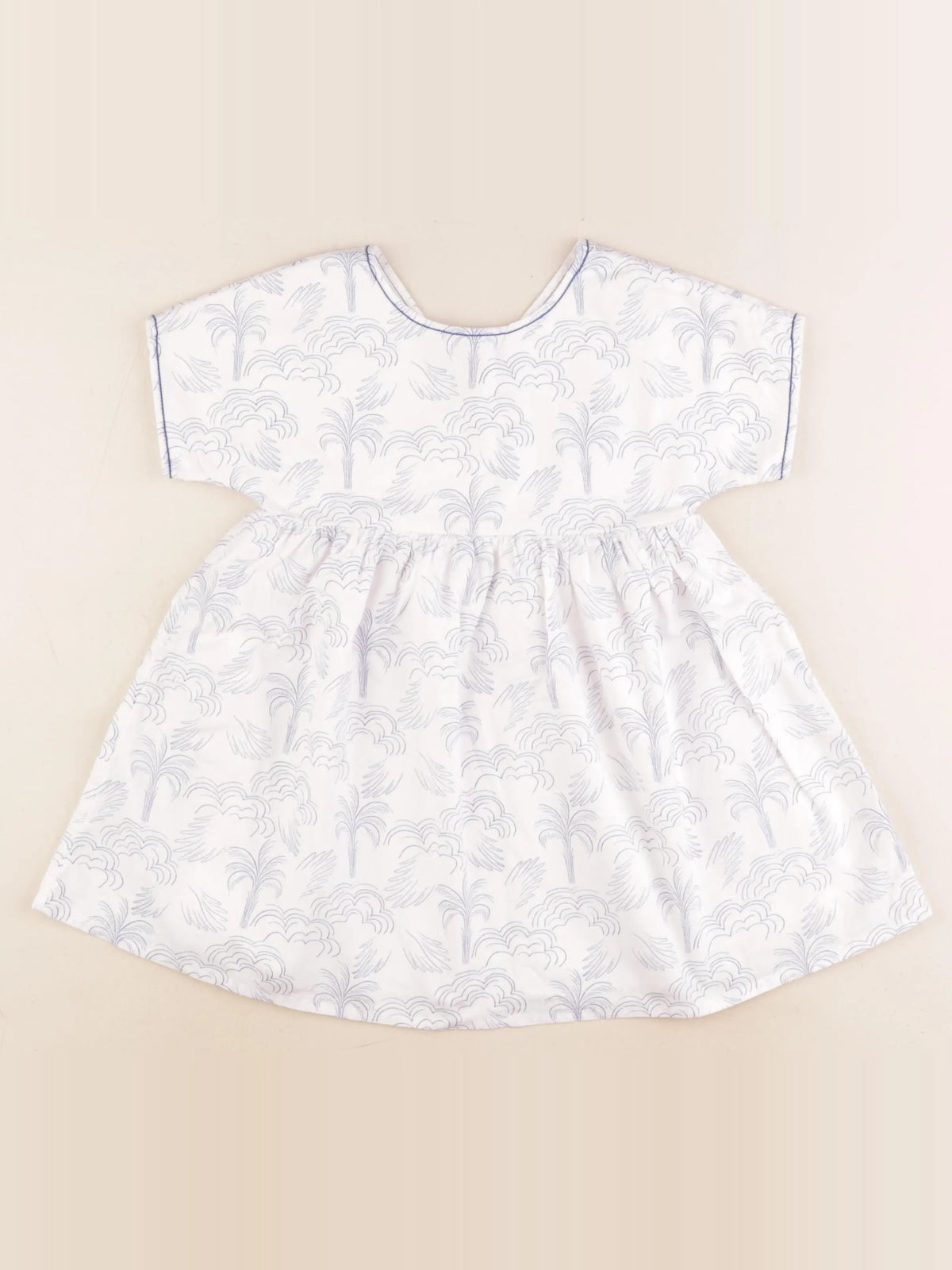 Cyrillus - robe blanc, bleu - 3 ans
