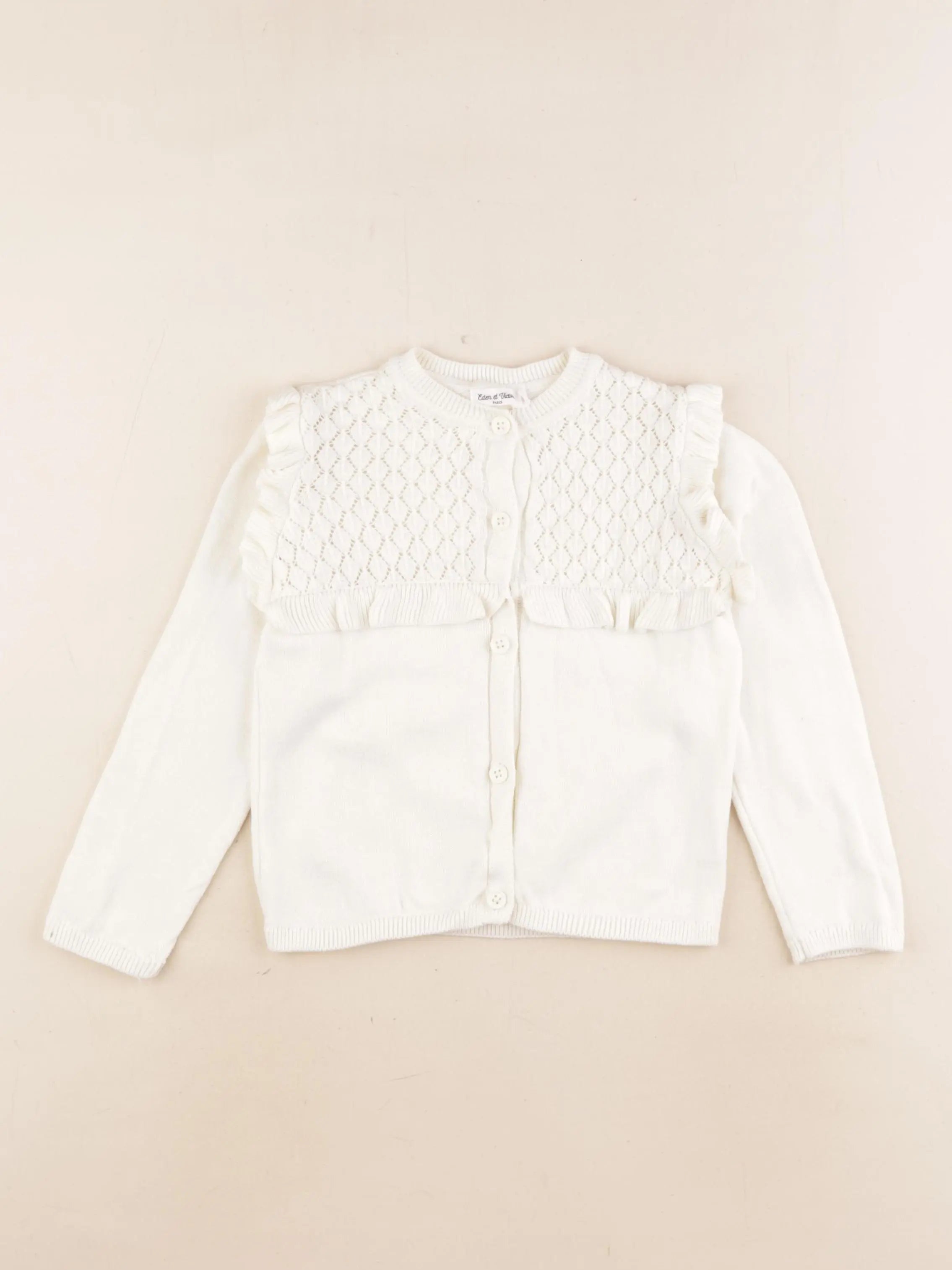 Eden & Victor - gilet blanc - 4 ans
