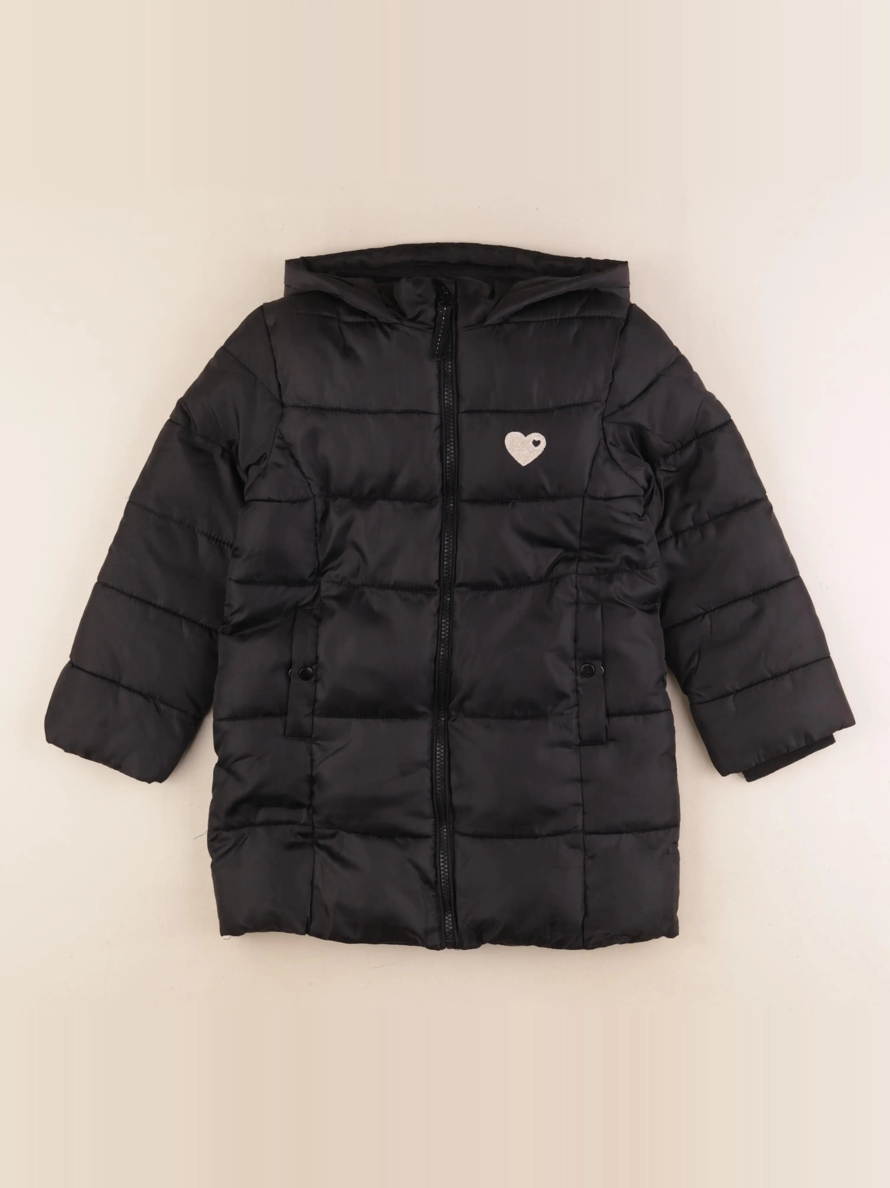 Vertbaudet - doudoune noir, or - 6 ans